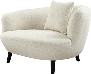 ATLANTIC home collection Loungesessel Olivia, XXL-Sessel, Nierenform-Sessel mit Zierkissen im Originalbezug