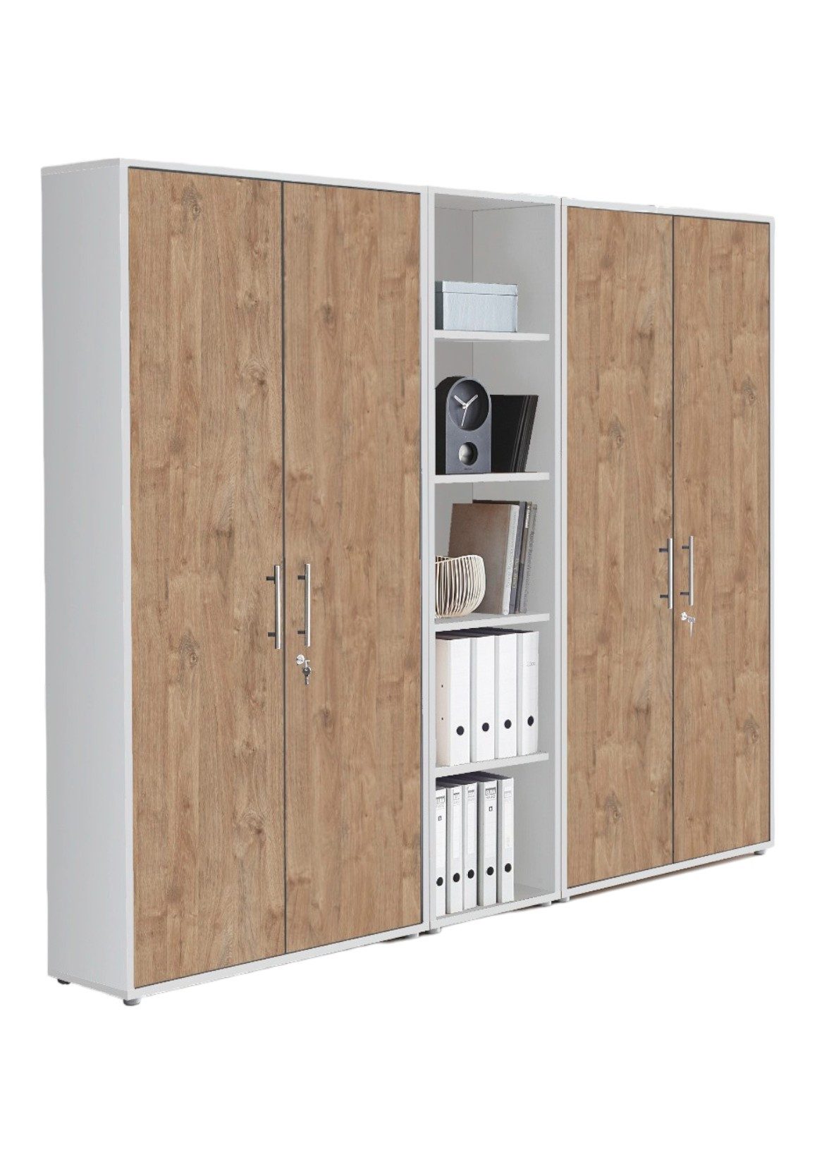 moebel-dich-auf Aktenschrank TABOR 10 (Büroschrank Mehrzweckschrank ideal für DIN A4 Ordner, abschließbar, Metallgriffe) Made in Germany