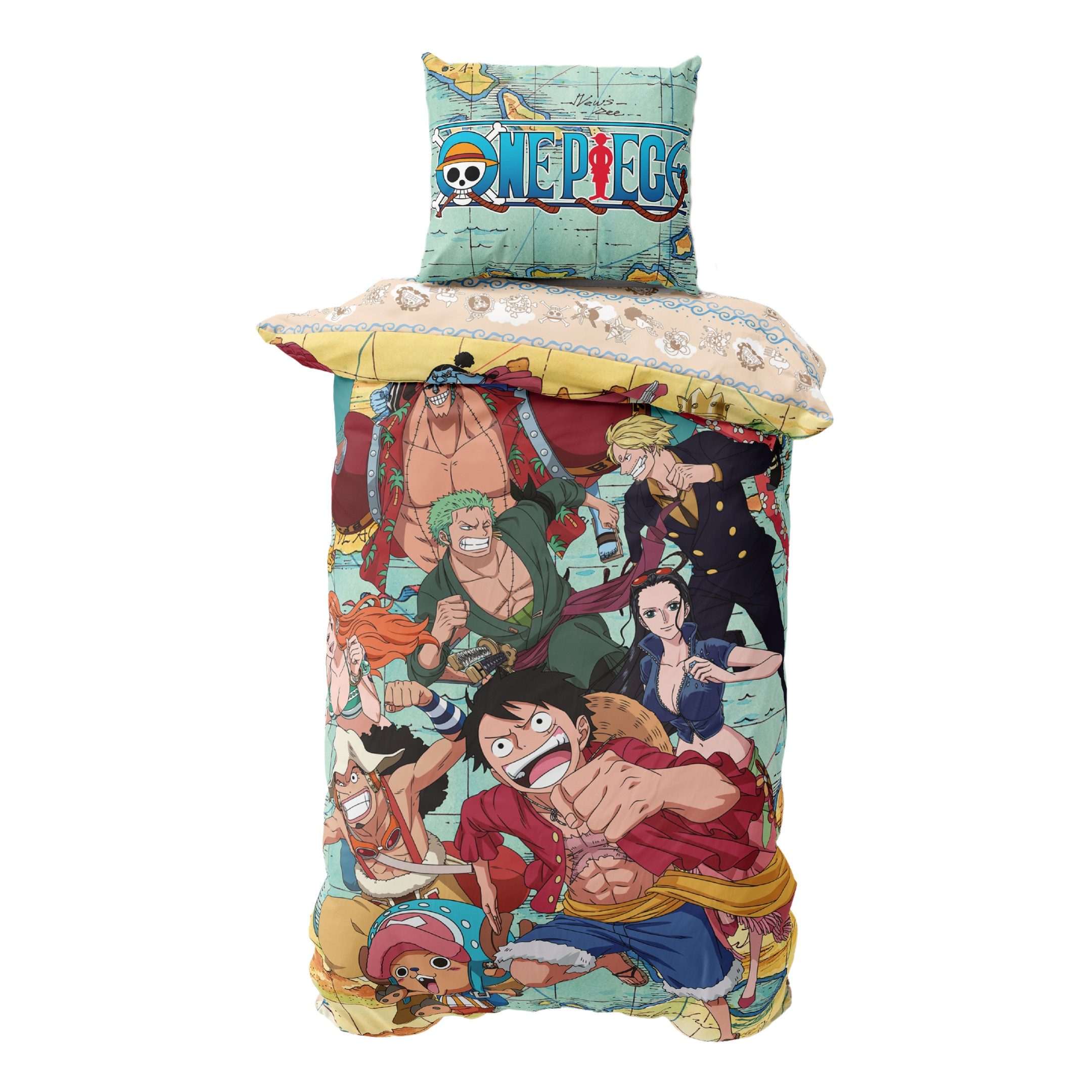 MTOnlinehandel Bettwäsche One Piece Anime 135x200+80x80 cm Ruffy und seine günstig online kaufen