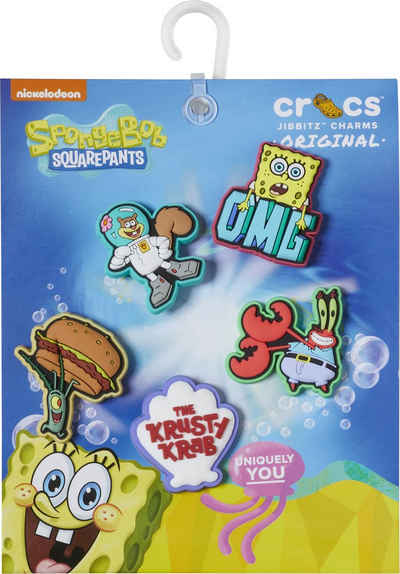 Crocs Schuhanstecker Jibbitz™ Spongebob (Set, 5-tlg., Kein Spielzeug. Nicht für Kinder unter 3 Jahren geeignet), mit verschiedenen Motiven