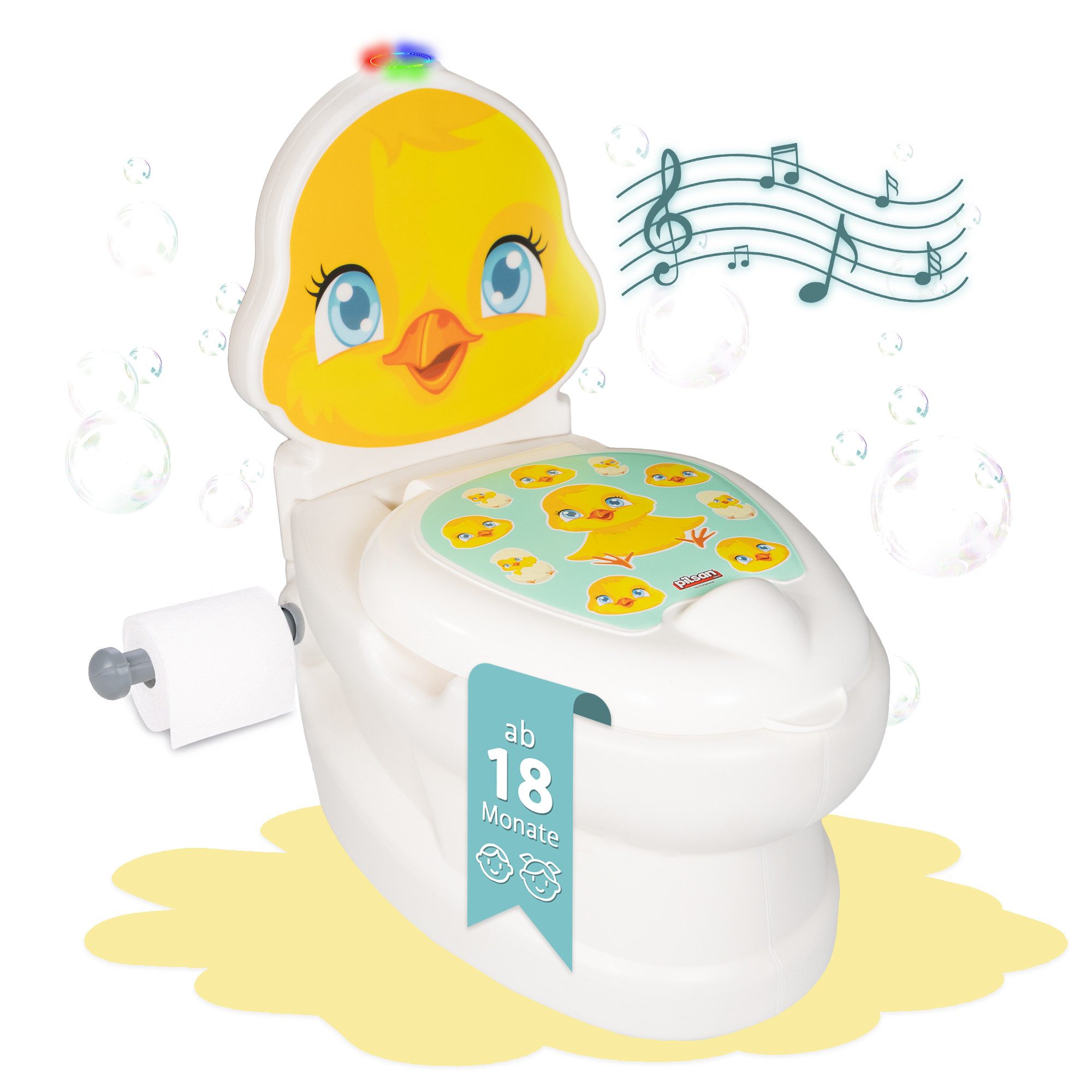 Lemodo Töpfchen Töpfchen mit Spülgeräusch und verschiedenen Tiermotiven