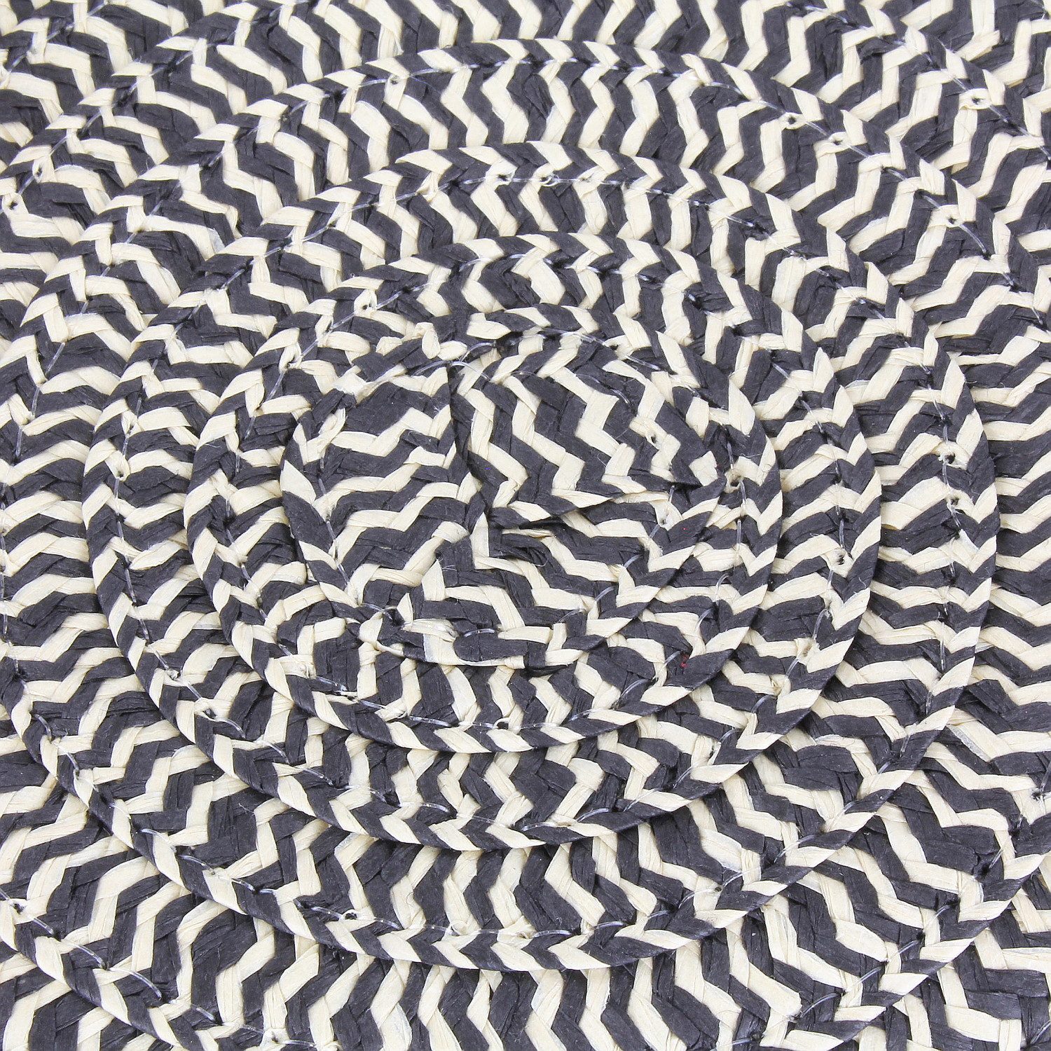 Macosa Home Umhängetasche Umhängetasche rund Beige Schwarz Papiergeflecht 2 günstig online kaufen