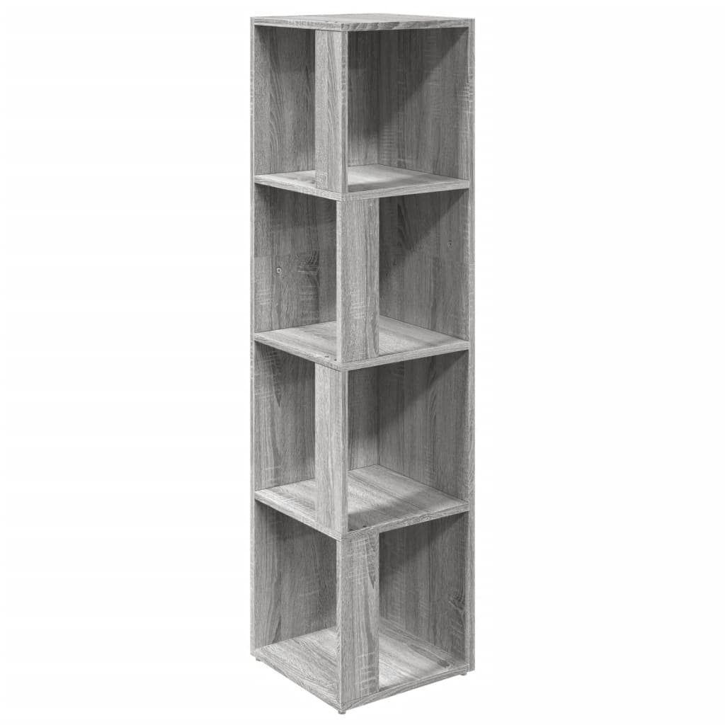 vidaXL Eckregal Corner Cabinet 33 x 33 x 132 cm Engineered wood Sonoma-Grau, 1-tlg.