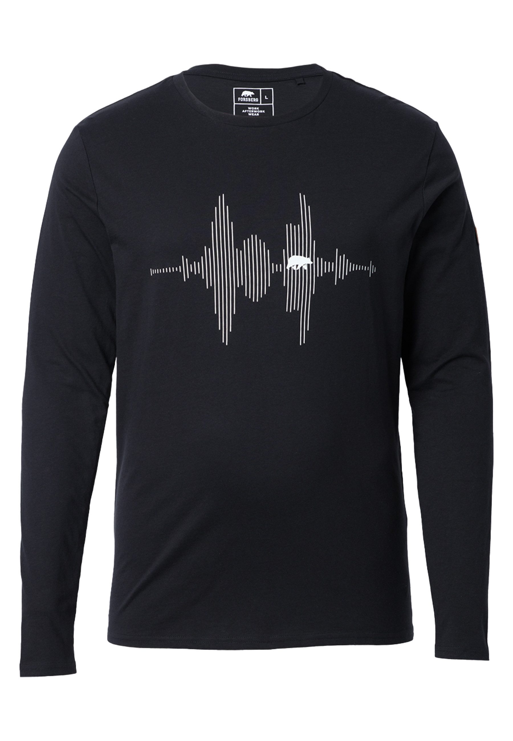 FORSBERG Sweatshirt Longsleeve mit Audiowelle günstig online kaufen