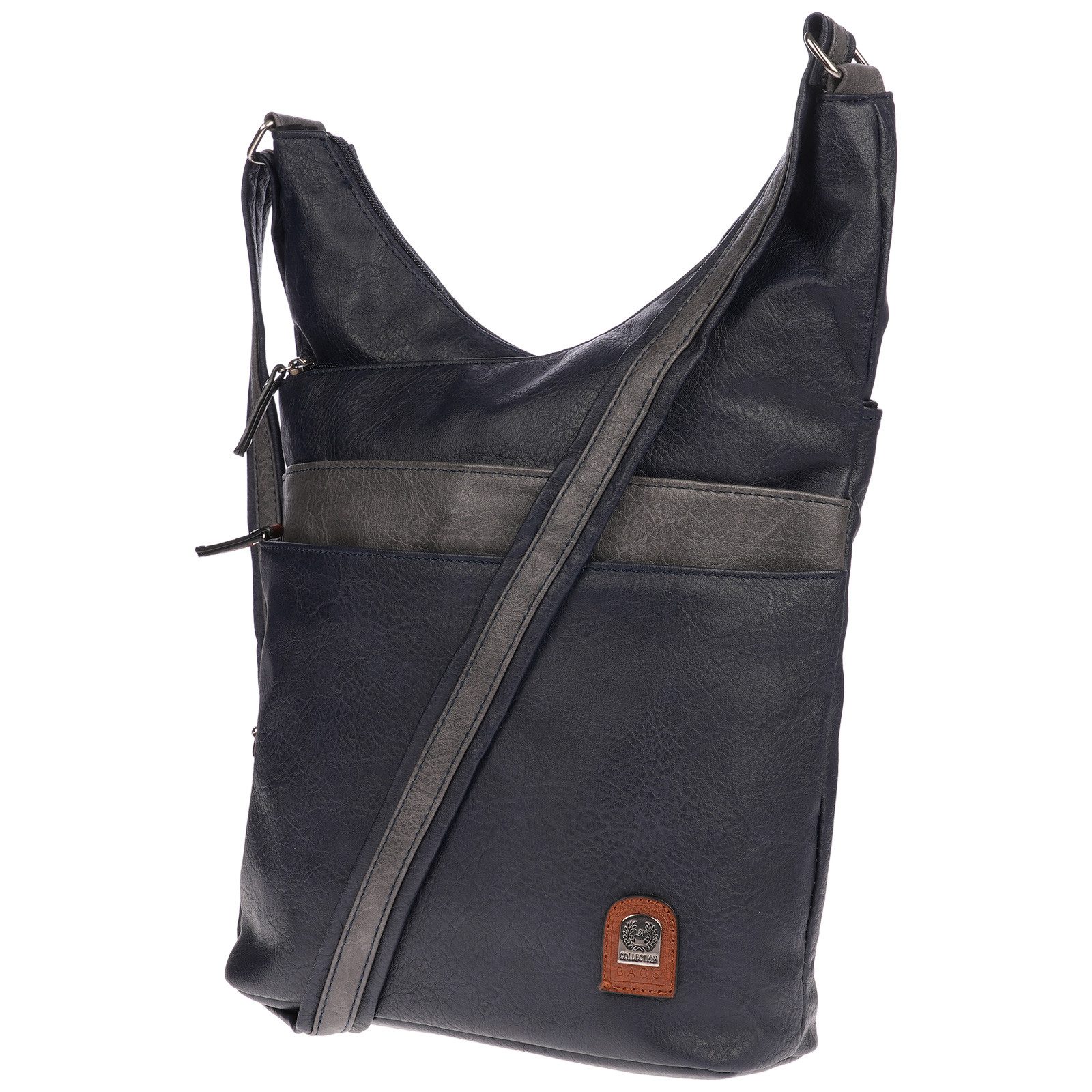 Christian Wippermann Umhängetasche Große Umhängetasche Damen Tasche Schultertasche (einzeln), Crossover Leder Optik – Bild 3 von 5