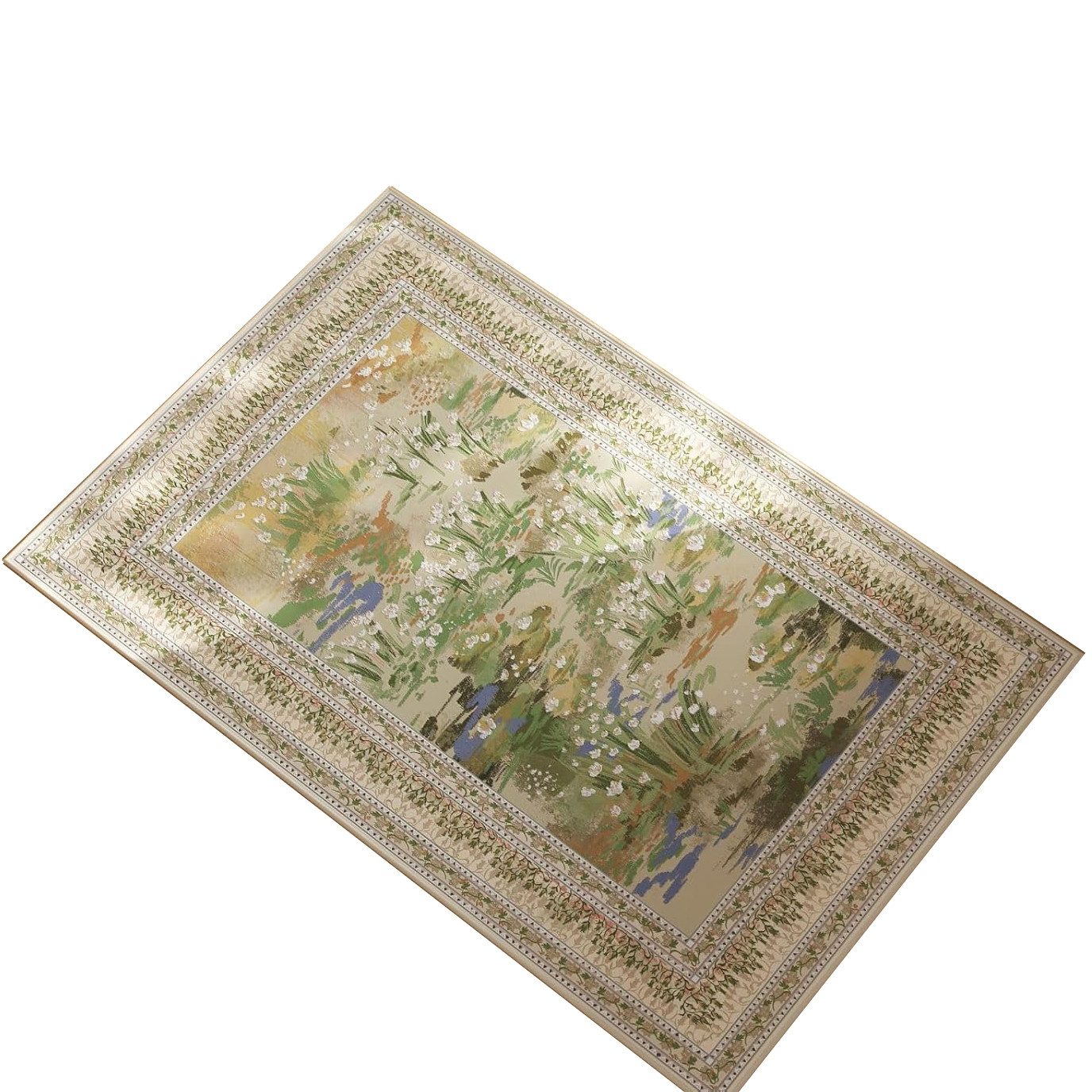 Agger Fußmatte Vintage-Blumen Fußmatte, rutschfester niedrigfloriger Teppich, Boho-Stil Fußmatte, geeignet für Badezimmer, Schlafzimmer und Küche