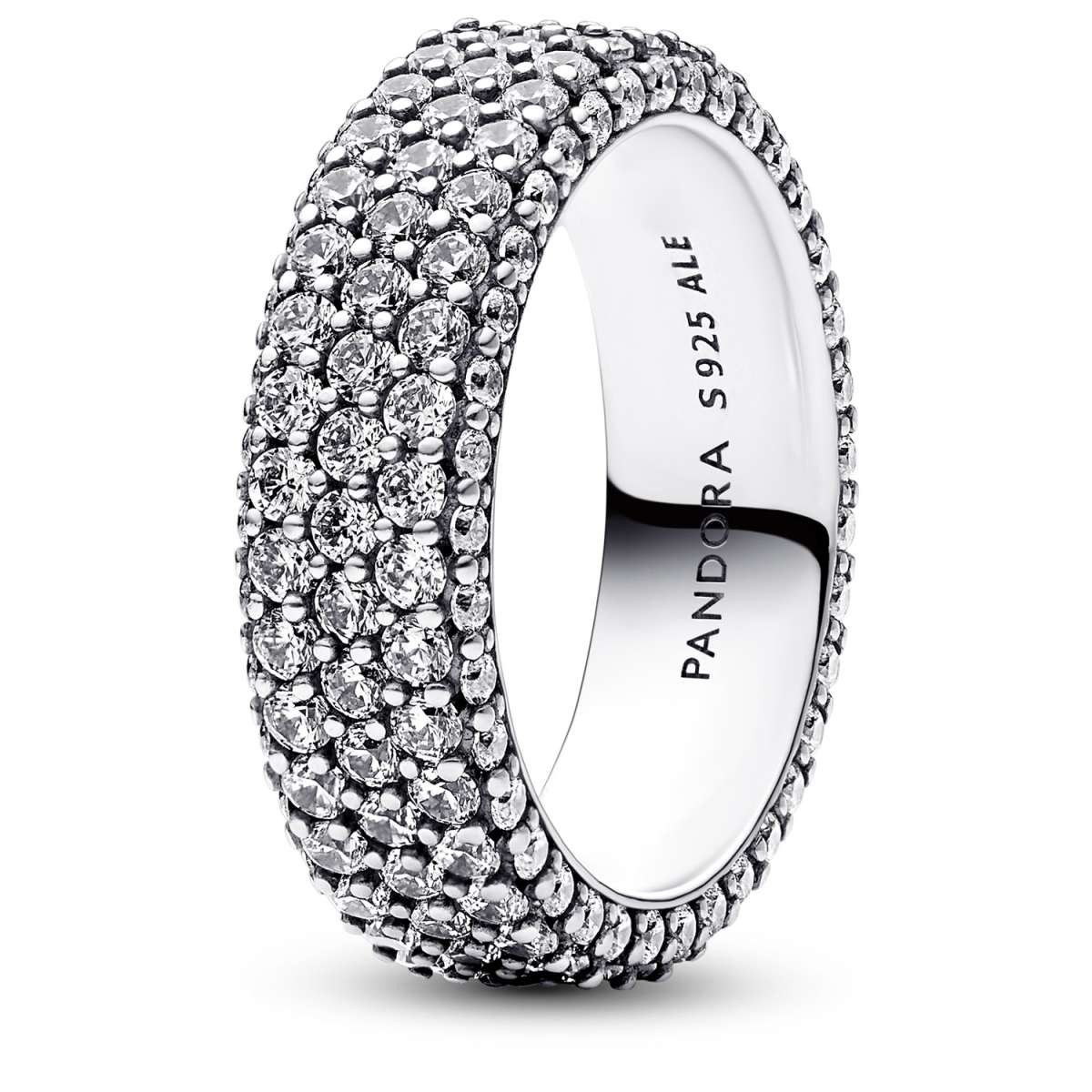 Pandora Silberring 192634C01, für Damen Zeitloses Pavé