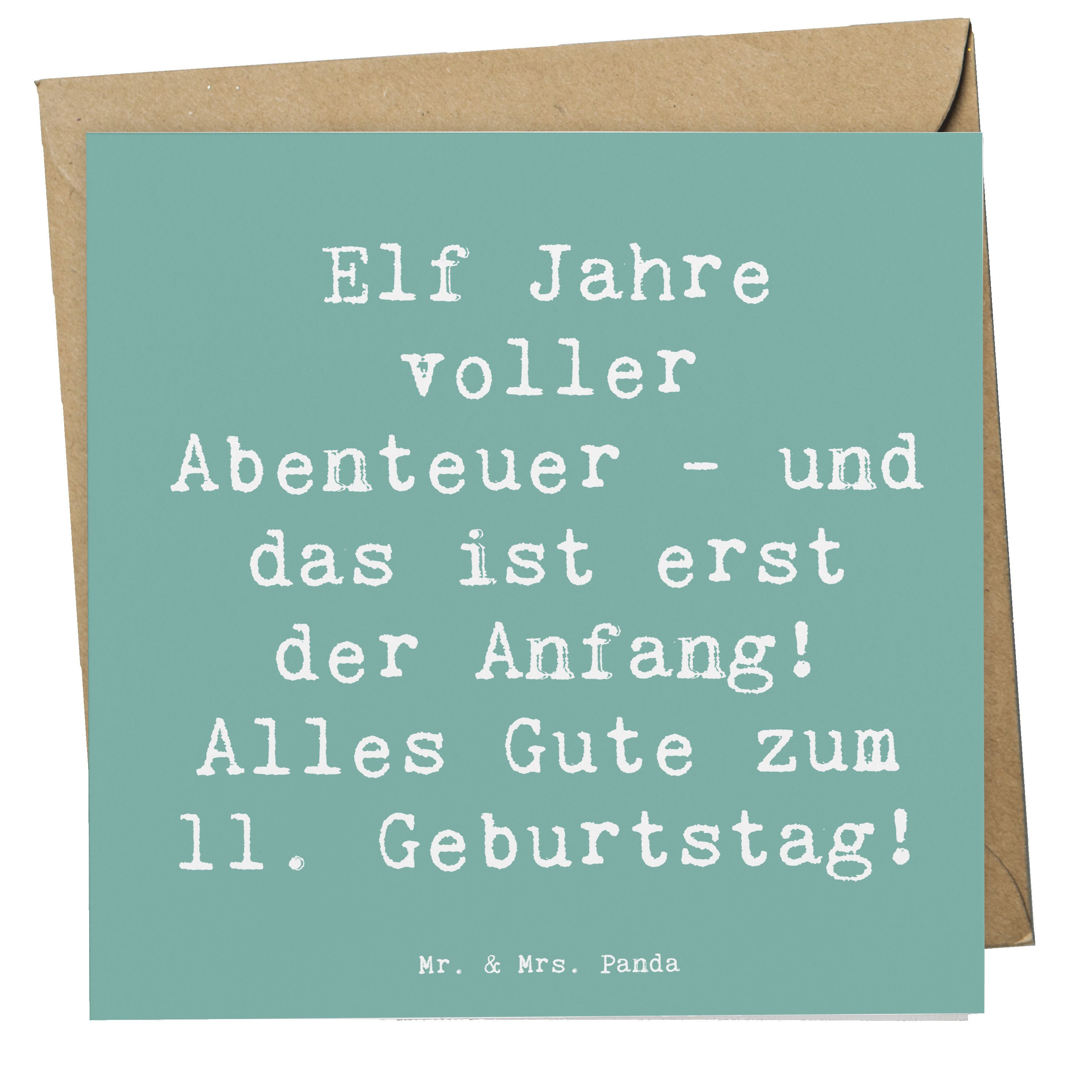 Grußkarte 11. Geburtstag Abenteuer - Meeresbrise - Geschenk, Geburtstagskarten