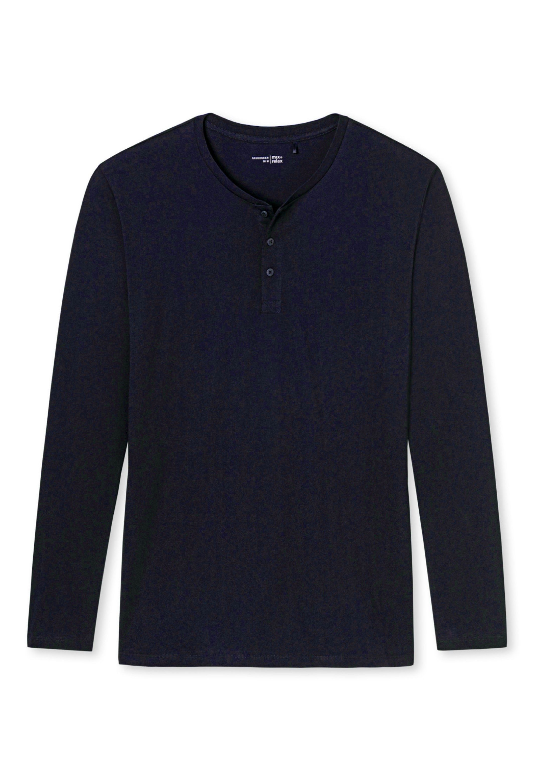 Schiesser Pyjamaoberteil Mix & Relax Basic (1-tlg) Schlafanzug Shirt langar günstig online kaufen