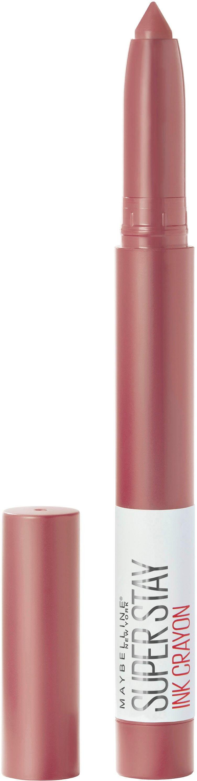 MAYBELLINE NEW YORK Lippenstift SUPER STAY INK CRAYON, matter Lippenstift in klassisch origineller Stiftform