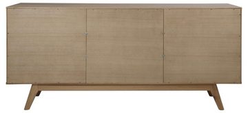 ACTONA GROUP Sideboard Marte, Anrichte, Eiche/Furnier, 2 Schiebetüren, 4 Schubladen, Breite 180 cm