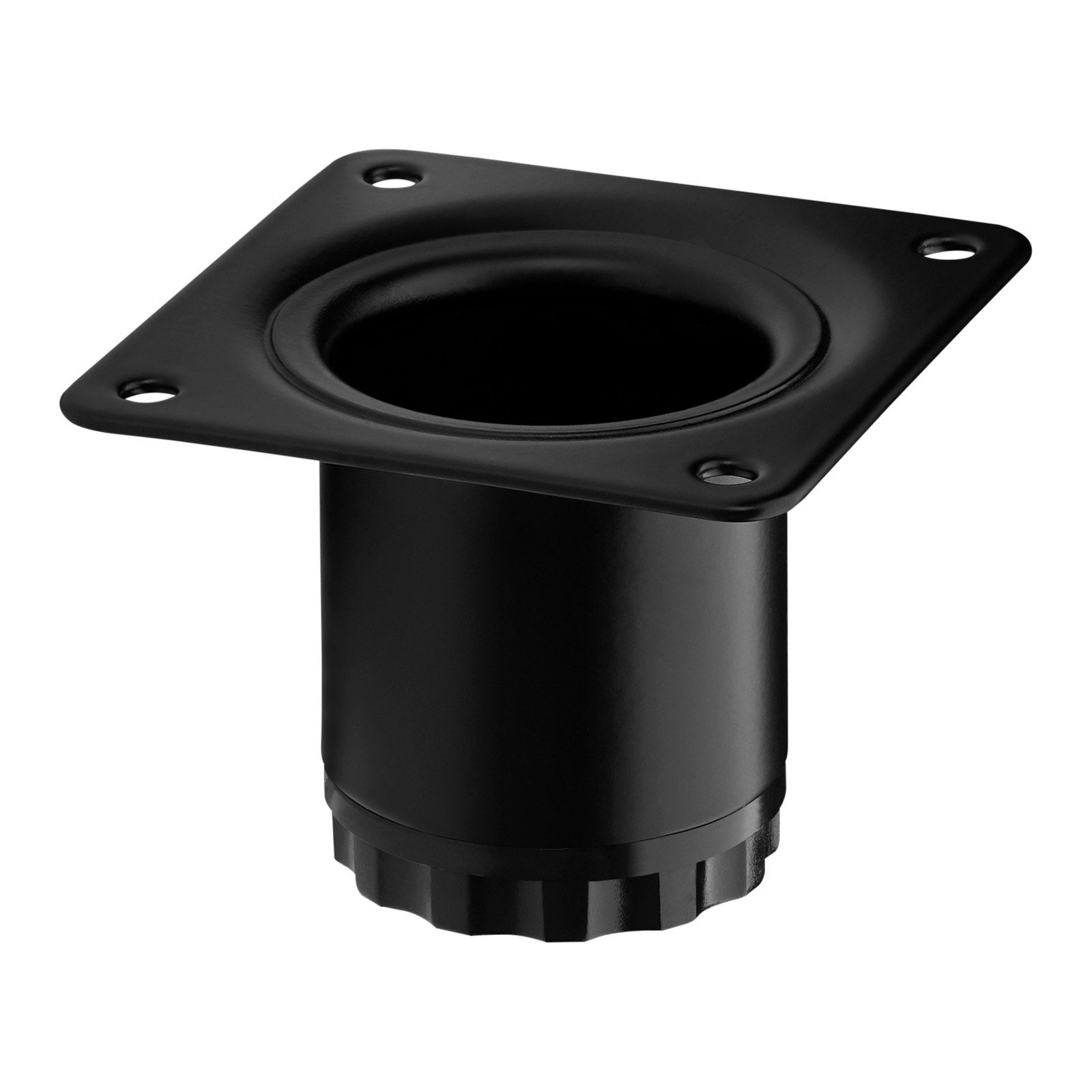 SO-TECH® Möbelfuß BRAVO aus Stahl, höhenverstellbar, belastbar bis 50 kg, schwarz matt, Höhe 50 mm, Durchmesser 40 mm