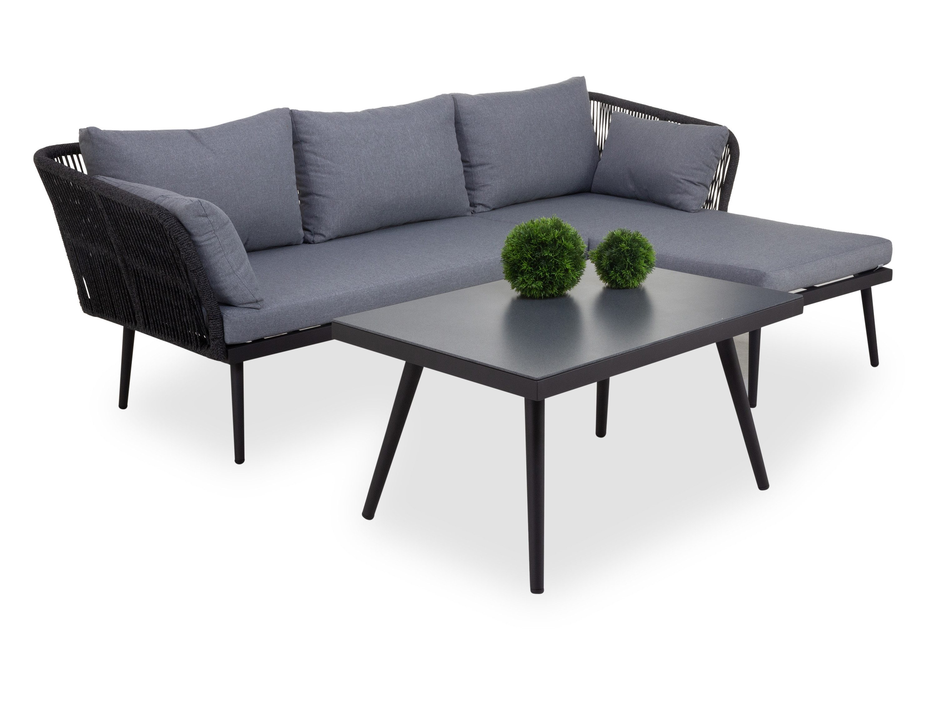Outdoor Gartenlounge-Set Lounge-Set outdoor SUNERA 3-tlg BHT 225x75x145 cm grau Gartenset