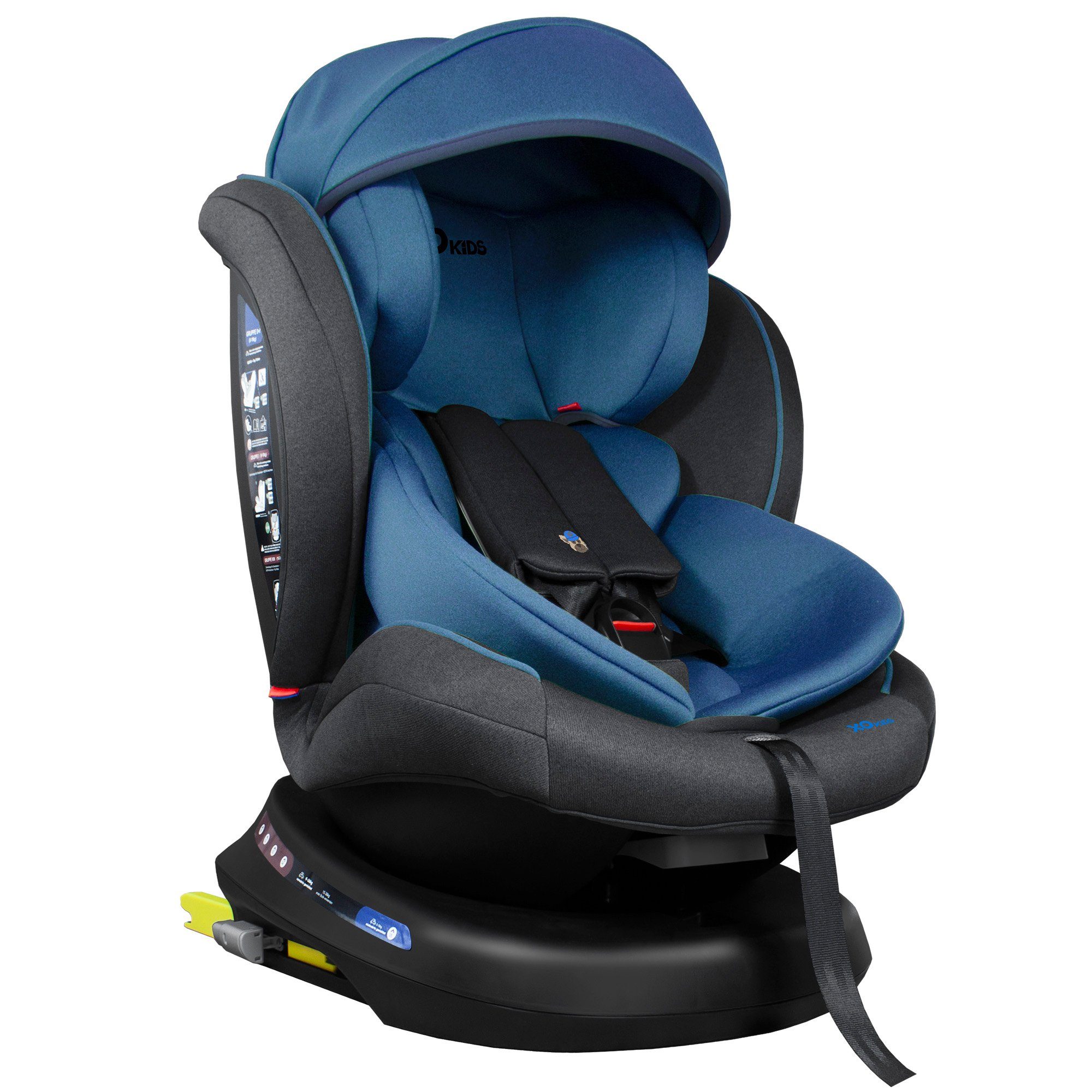 XOMAX Autokindersitz Patrizia, bis: 11, (Patrizia), mit 360° Drehfunktion, Isofix Gruppe 0/1/2/3 5-Punkt-Gurt ECE R44/04