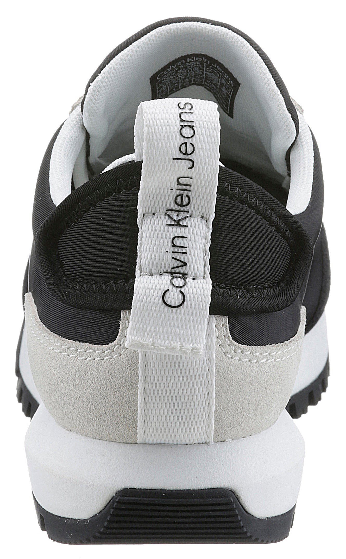 PEARL mit Sneaker Calvin MIX Profilsohle Klein LACEUP Jeans schwarz-weiß TOOTHY RUNNER