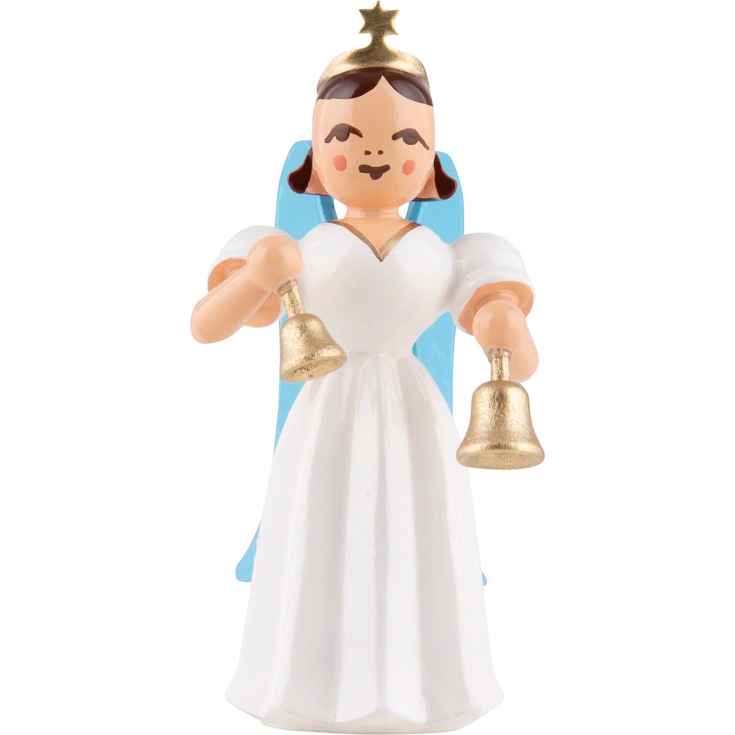 Blank Kunstgewerbe Dekofigur Faltenlangrockengel mit Glocken, farbig (6,6cm) von Blank Kunsthandwer