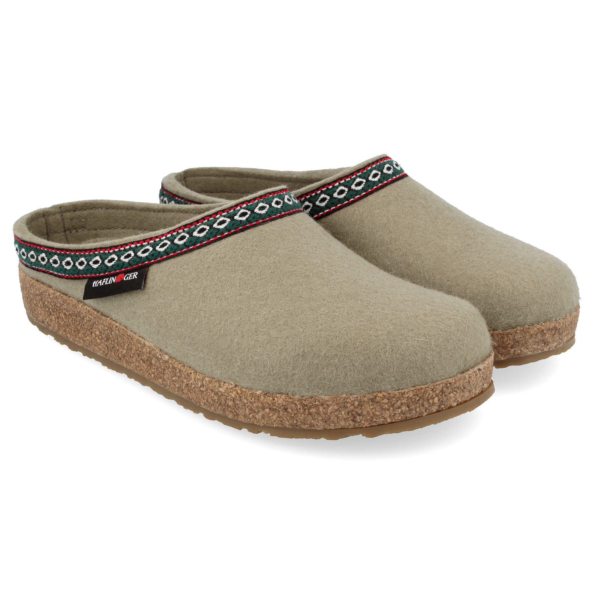 Haflinger Grizzly Franzl Filzclog aus reinem Wollfilz Hausschuh
