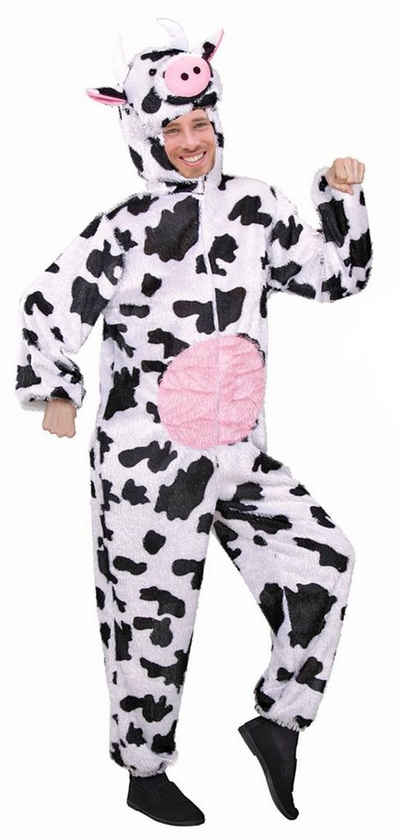 Das Kostümland Kostüm »Kuh Tierkostüm für Erwachsene - Schwarz Weiß - Lustige Verkleidung Overall zu Fasching, Mottoparty und Junggesellenabschied«