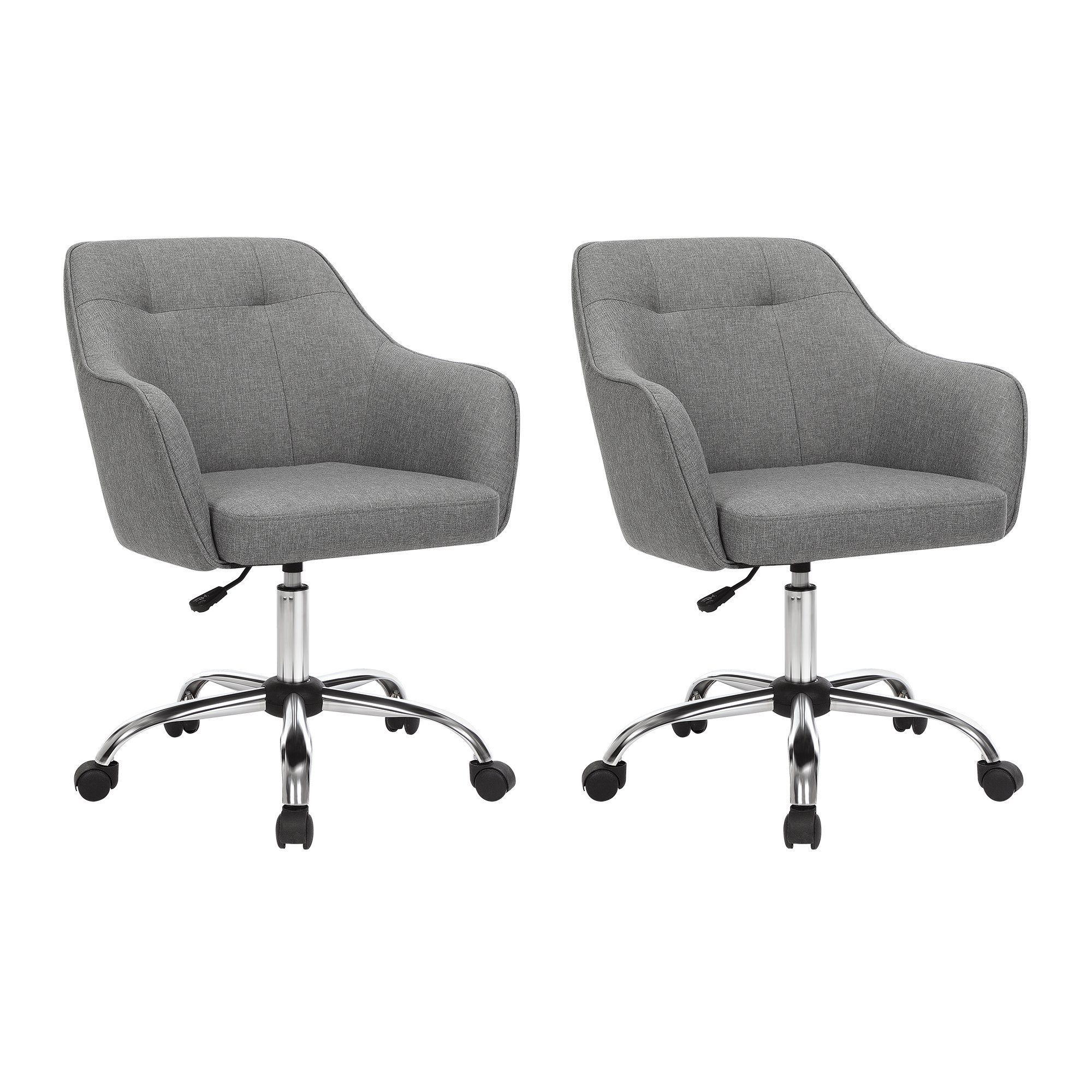 SONGMICS Bürostuhl (2 St), höhenverstellbar, atmungsaktiv, Baumwoll-Leinen- günstig online kaufen