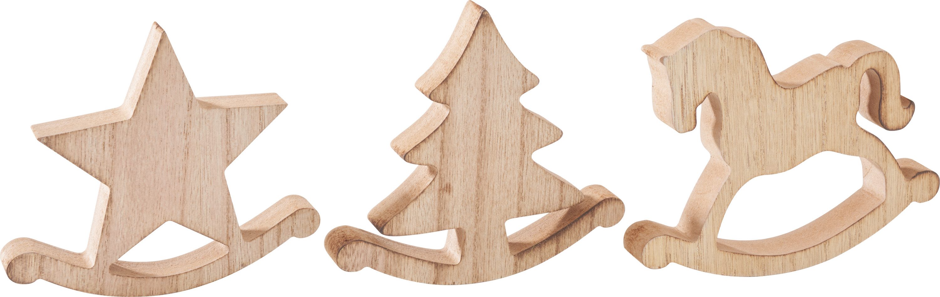 VBS Dekofigur Pferd, Tanne und Stern (3 St), 3er-Set