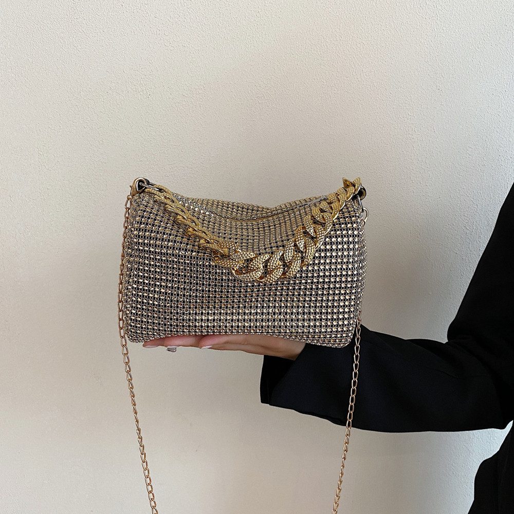 Zaewry Clutch Damen Glitzer Tasche, Elegante Tasche Abendtasche Hohe Kapazität, mit Reißverschluss Clutch CrossBody Bag Umhängetasche – Bild 3 von 5