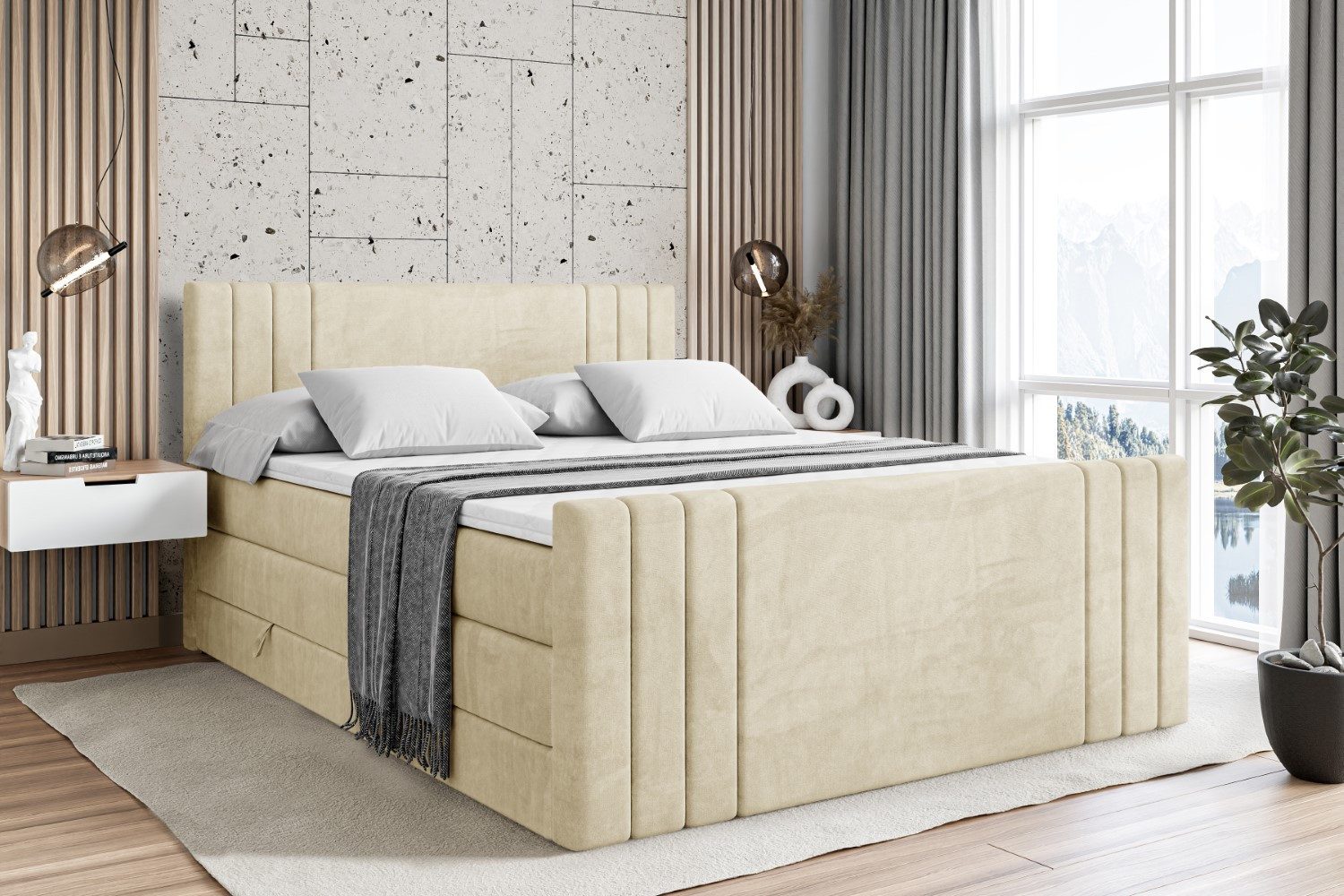 ALTDECOR Boxspringbett IDRIKO-Z KING (Multipocket-Matratze H4, günstig online kaufen