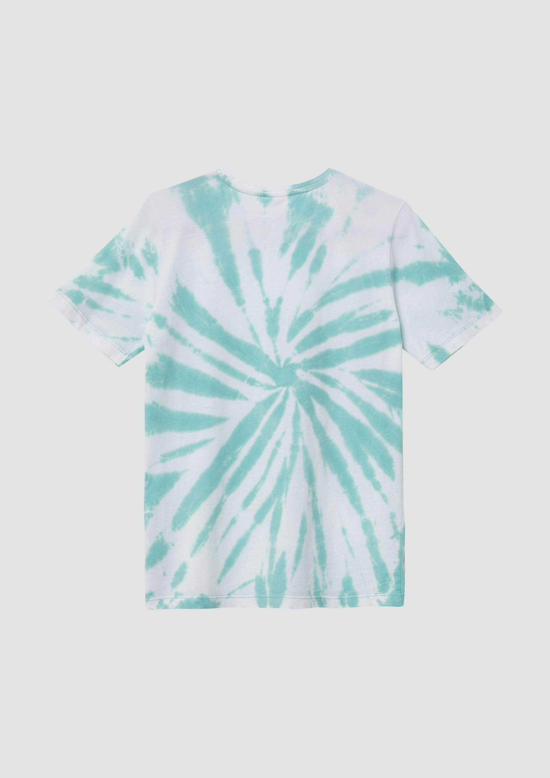 s.Oliver Kurzarmshirt T-Shirt Batik-T-Shirt aus Jersey