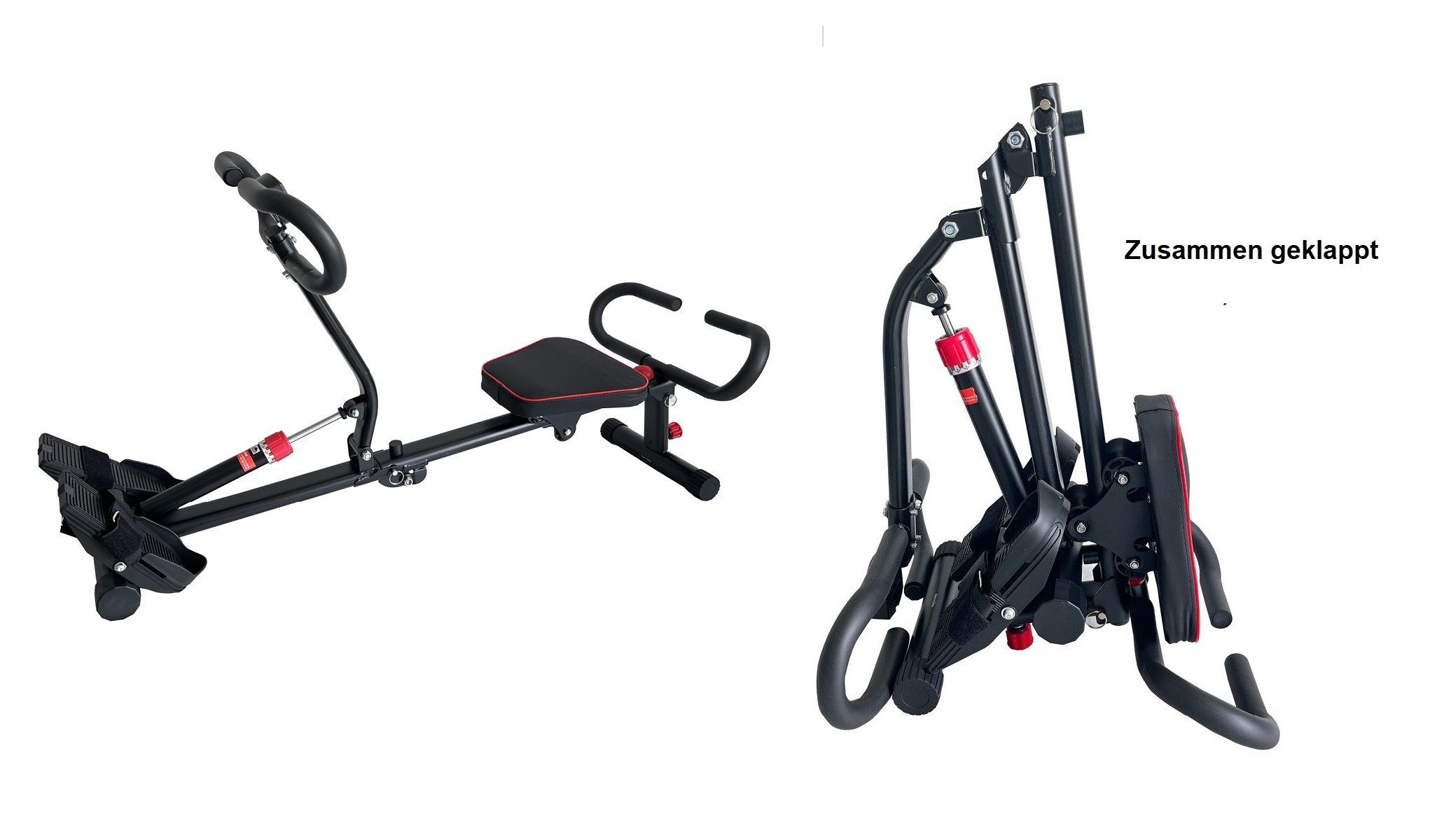 Rudergerät Rudergerät Trainingsgerät Orange Gym Rudertrainer zusammenklappbar