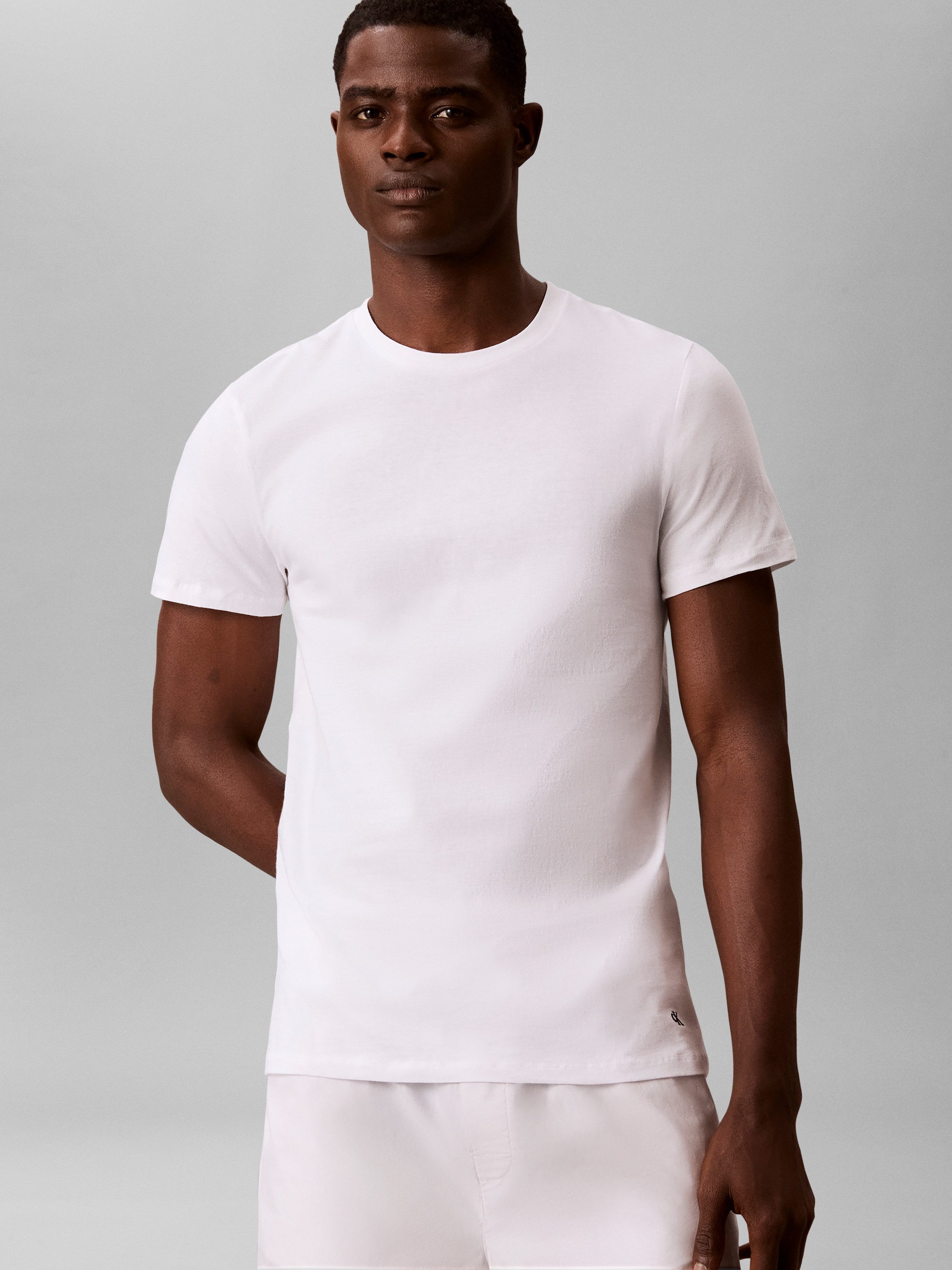 Calvin Klein Underwear T-Shirt S/S CREW NECK 3PK (Packung, 3-tlg., 3er-Pack) mit Logostickerei