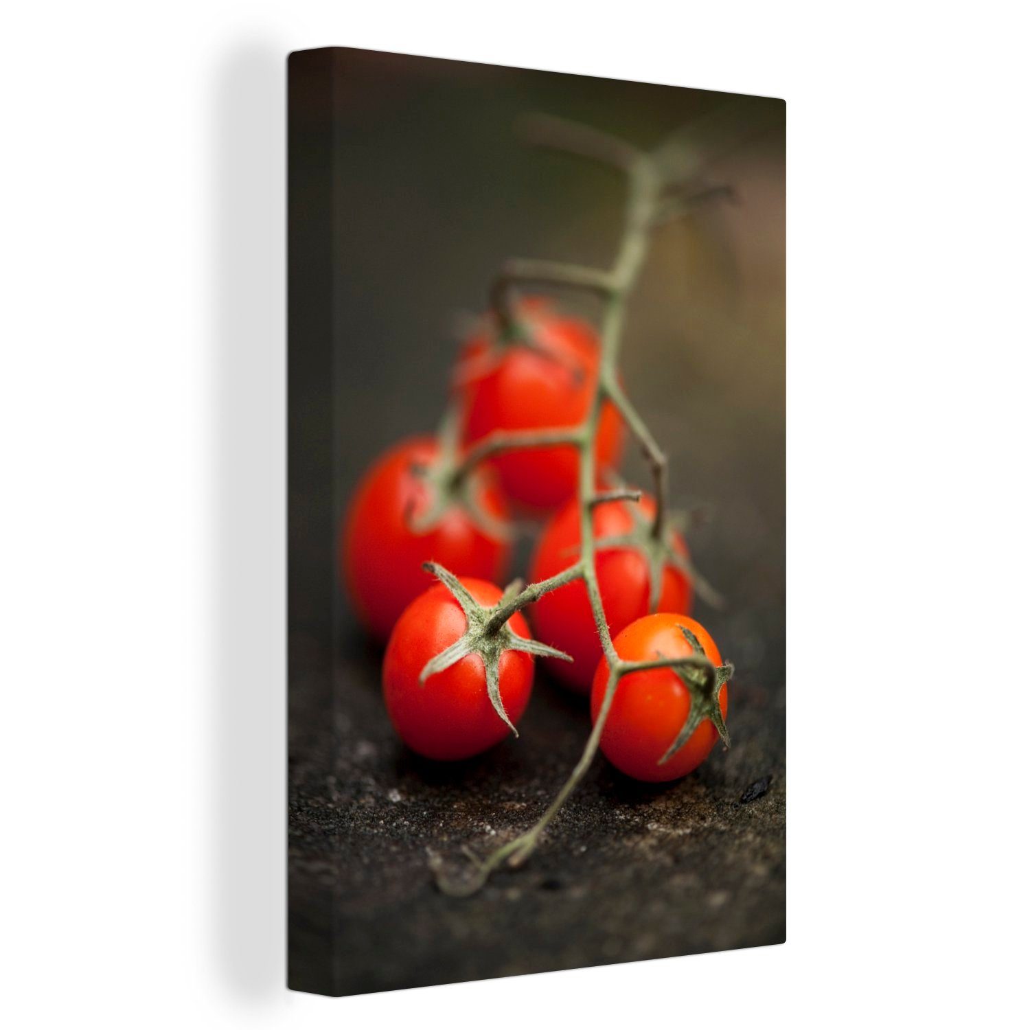 [3 Tage begrenzter Preis] OneMillionCanvasses® Leinwandbild Bild von St), inkl. mit Leinwandbild Hintergrund, Gemälde, fertig (1 20x30 bespannt cm Tomaten Zackenaufhänger, verblasstem