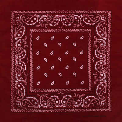 Goodman Design Bandana Bandana Kopftuch Halstuch Design: Paisley Farbe: dunkelrot, 100% Baumwolle