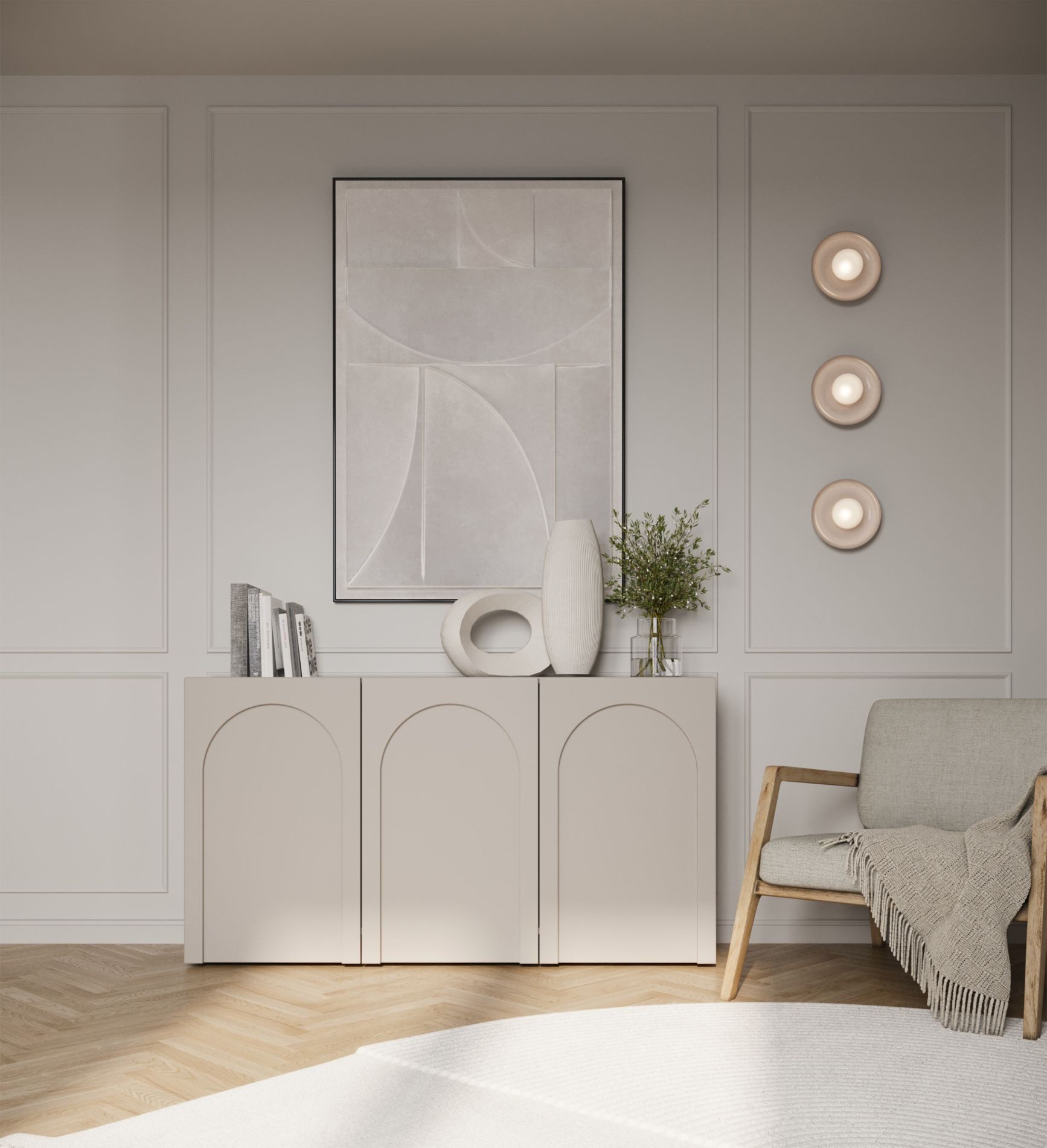 Selsey Sideboard ARKADIA, Sideboard 3-türig mit günstig online kaufen