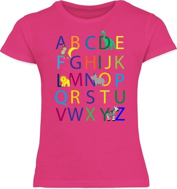 Shirtracer T-Shirt ABC Einschulung Einschulung Mädchen