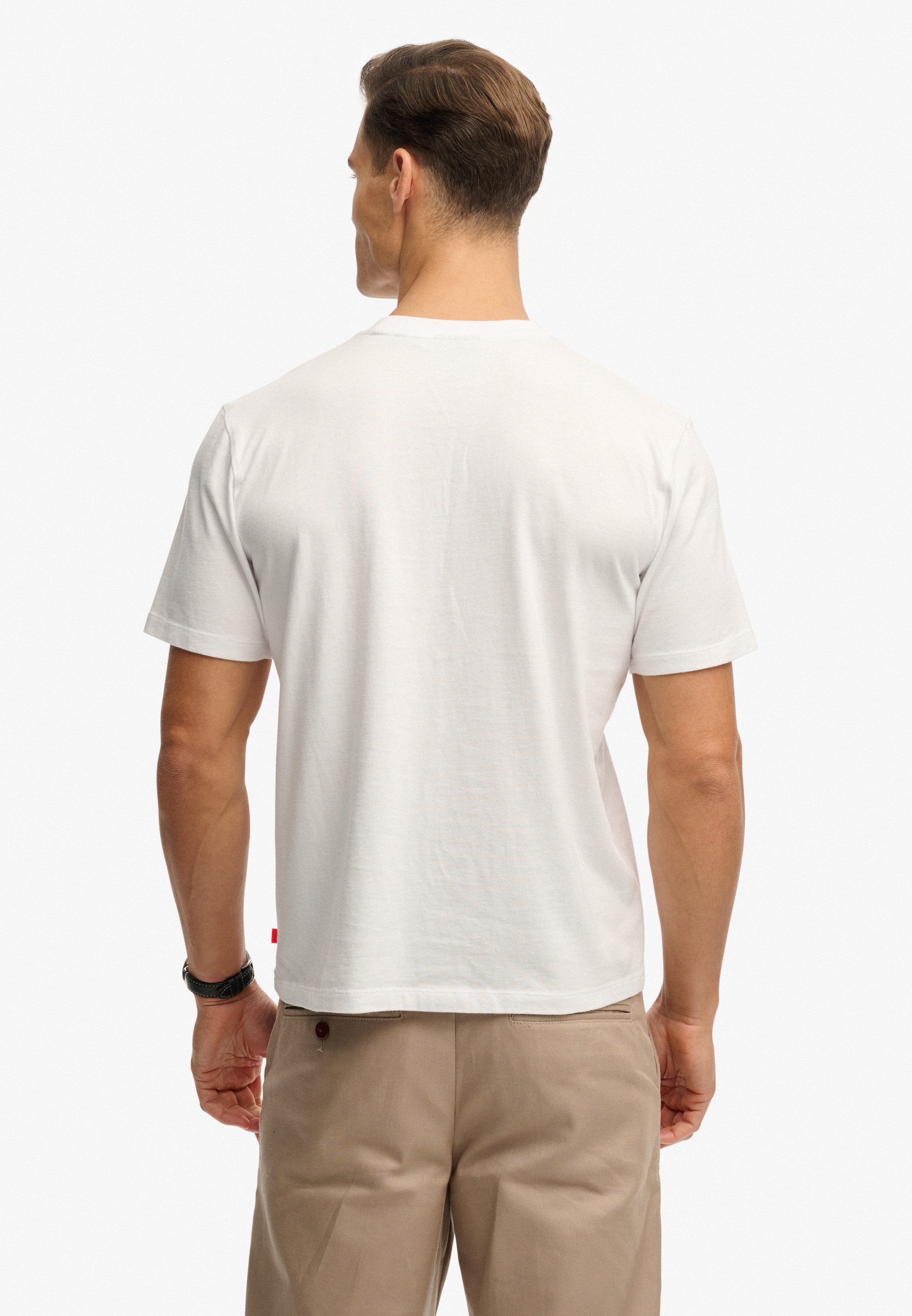Superdry Rundhalsshirt MICRO LOGO TSHIRT mit Micro-Marken-Logo