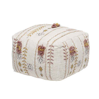 Bloomingville Sitzhocker Bloomingville Pouf Creme Weiß