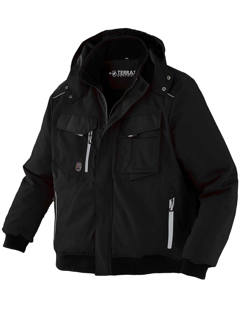 Terrax Workwear Arbeitsjacke Herren Pilotenjacke mit Stehkragen und reflektierenden Details