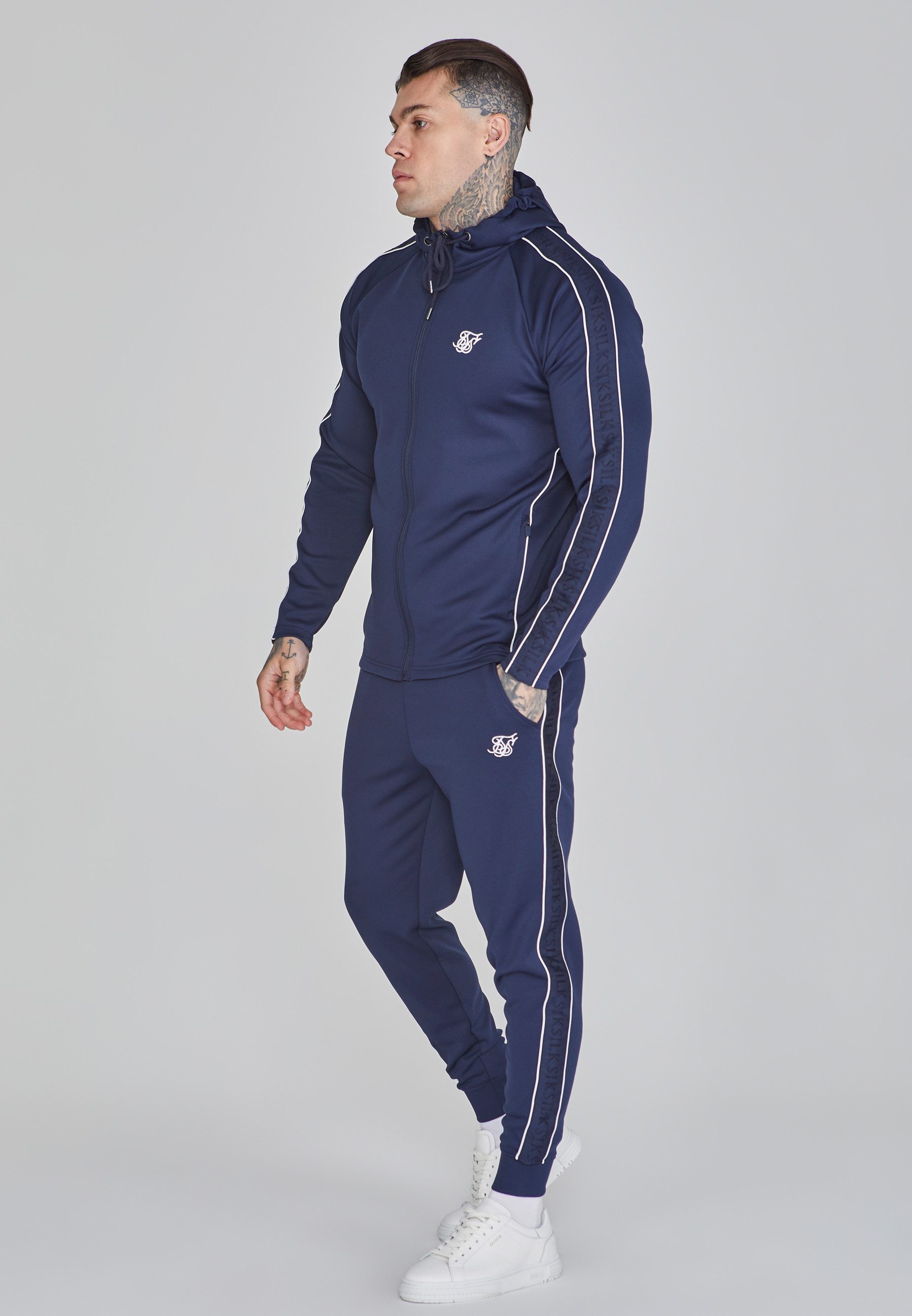 Siksilk Sweatanzug SikSilk Herren Marineblauer Trainingsanzug günstig online kaufen