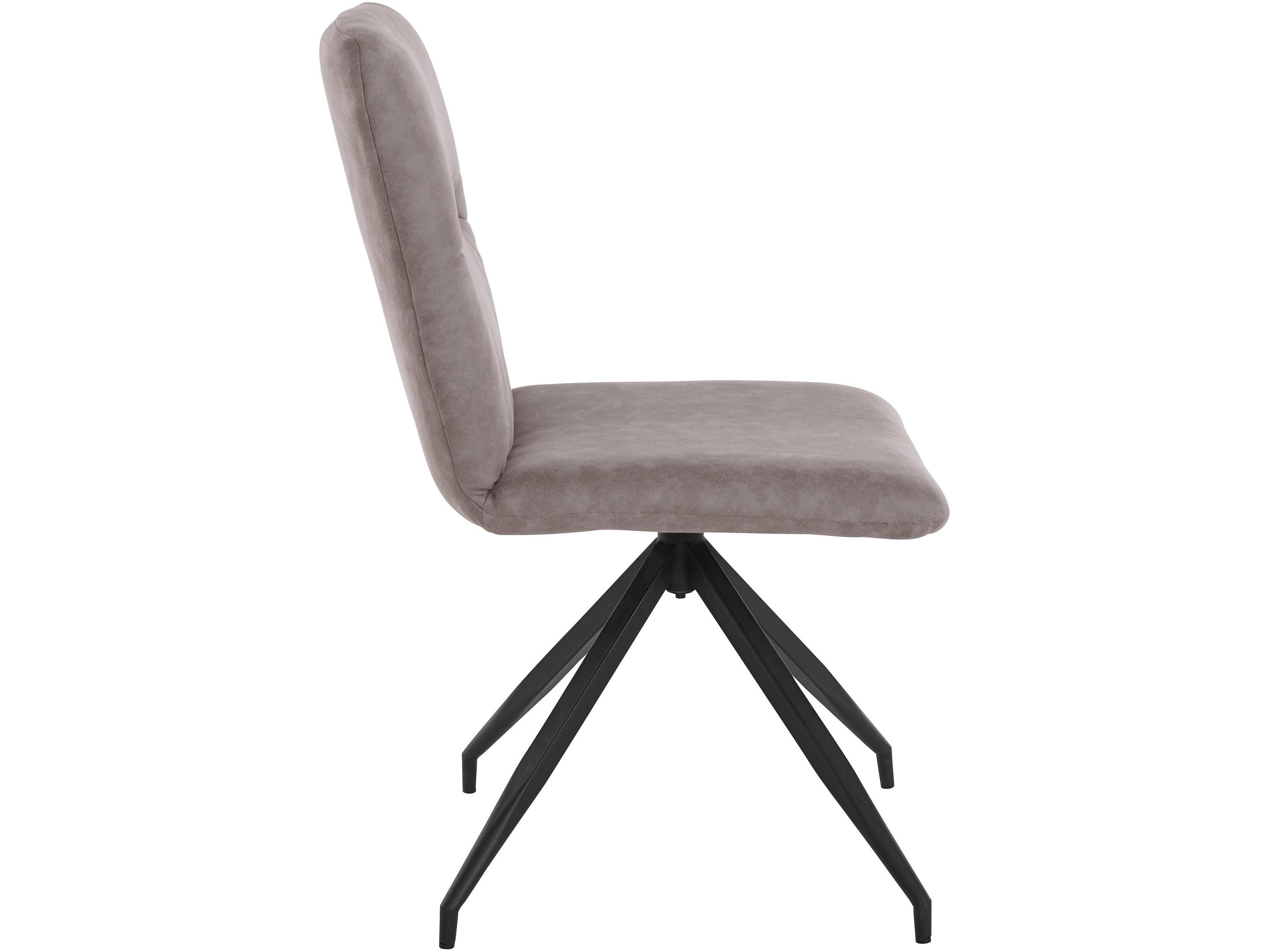 loft24 Esszimmerstuhl Anya (2er-Set, 2 St), Sitzhöhe 46 cm, Kunstleder Optik, Metallgestell