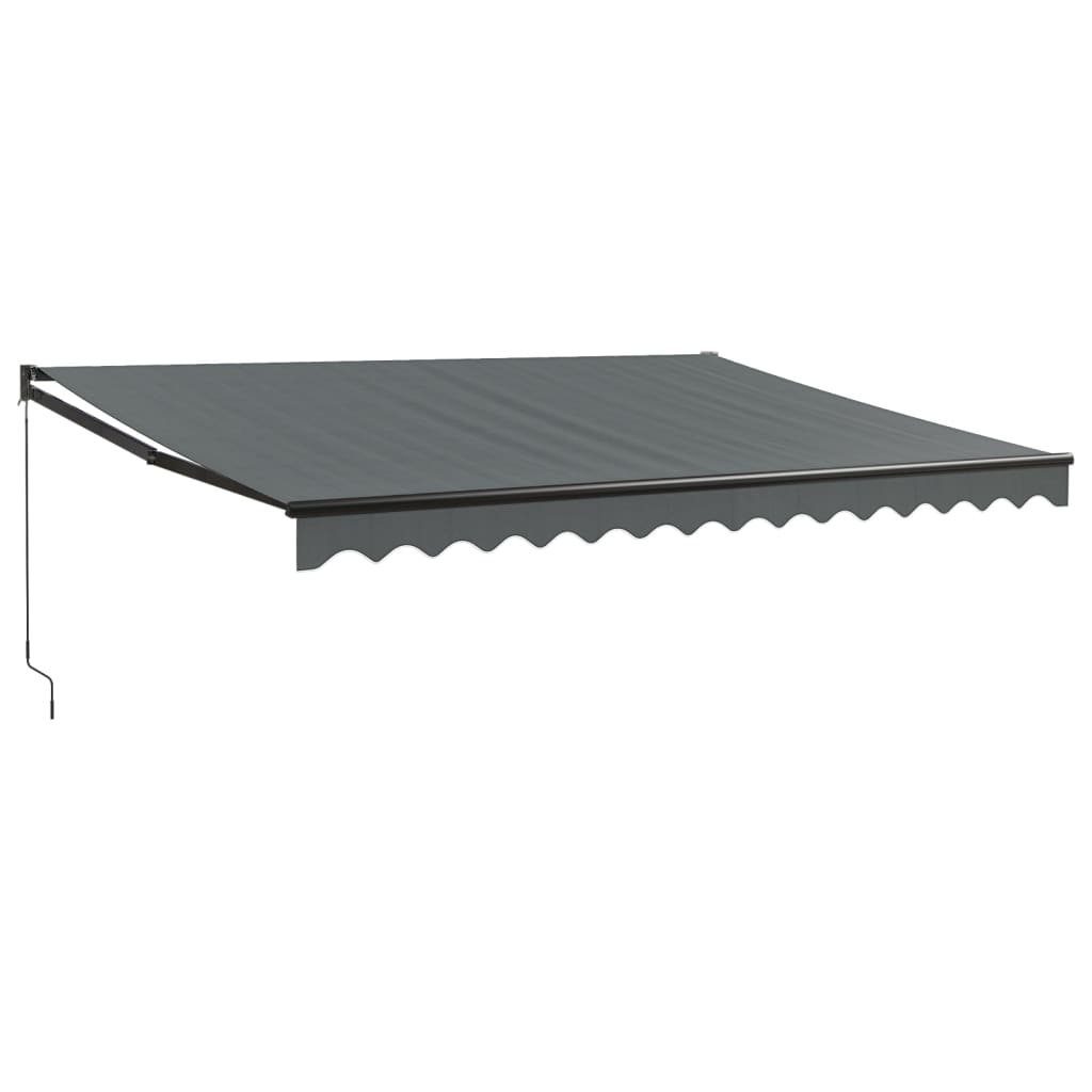 Markise Gelenkarmmarkise Anthrazit 4,5x3 m Stoff und Aluminium
