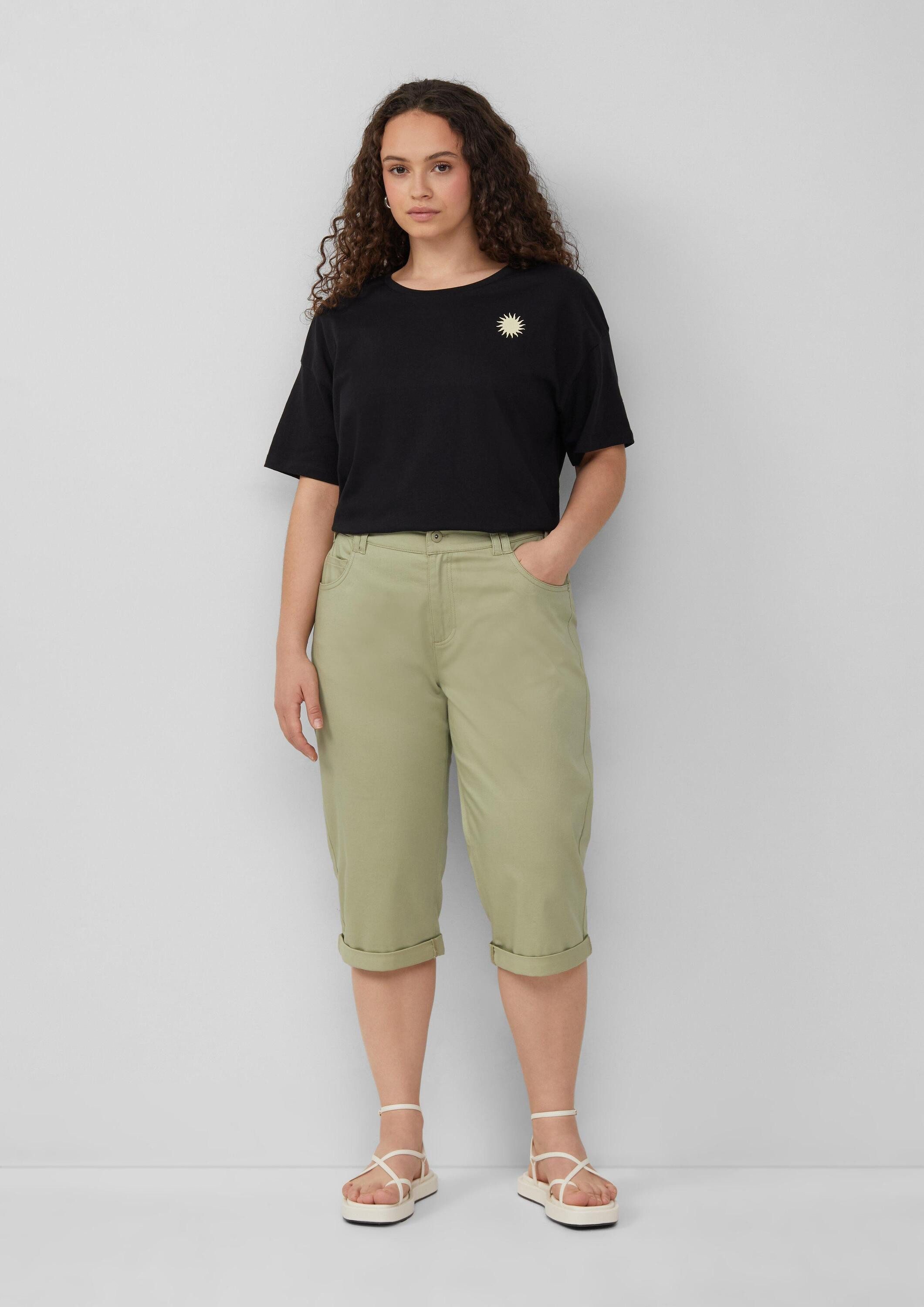 QS Caprihose Hose Capri-Hose aus Baumwoll-Elasthan-Mischung