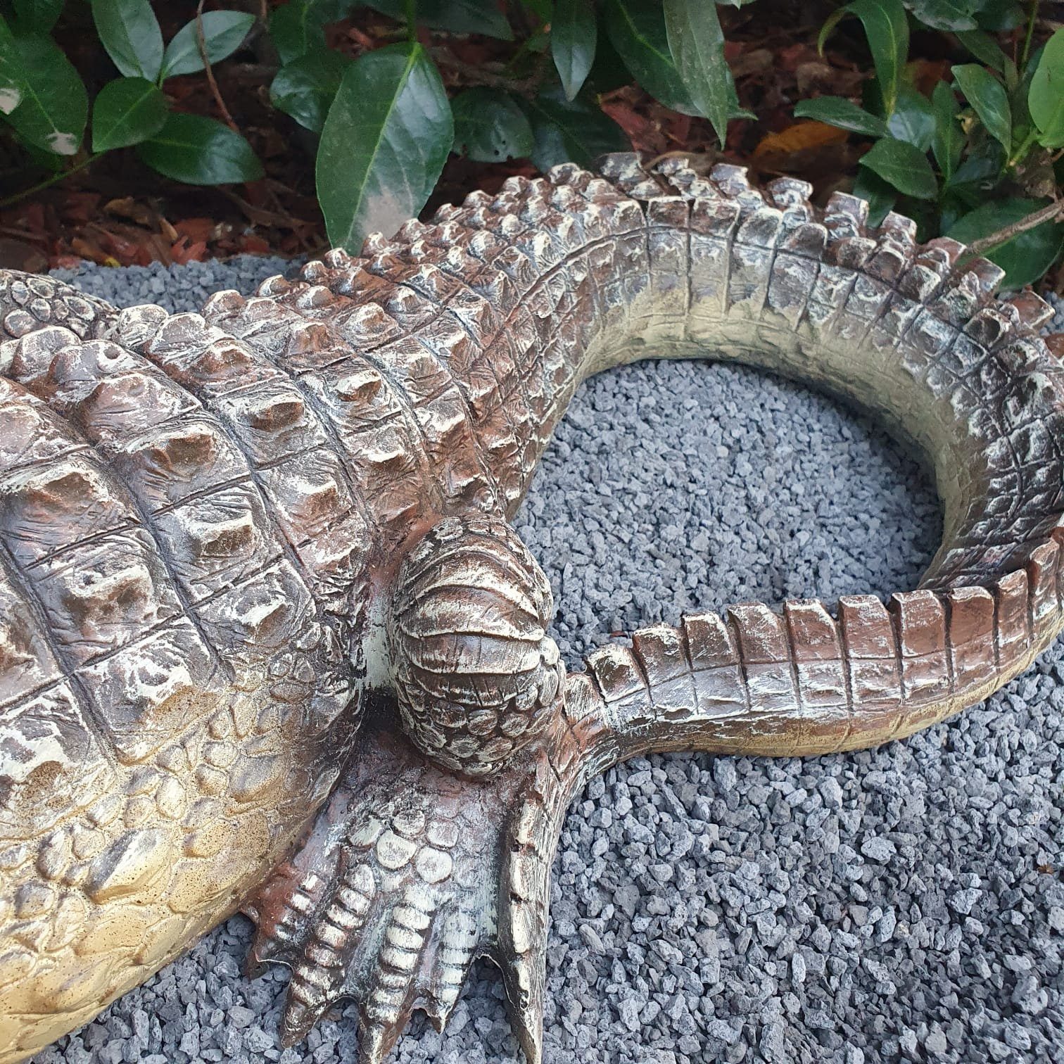 Aspinaworld Gartenfigur Krokodil Figur mit lang offenem 90 Maul cm wetterfest