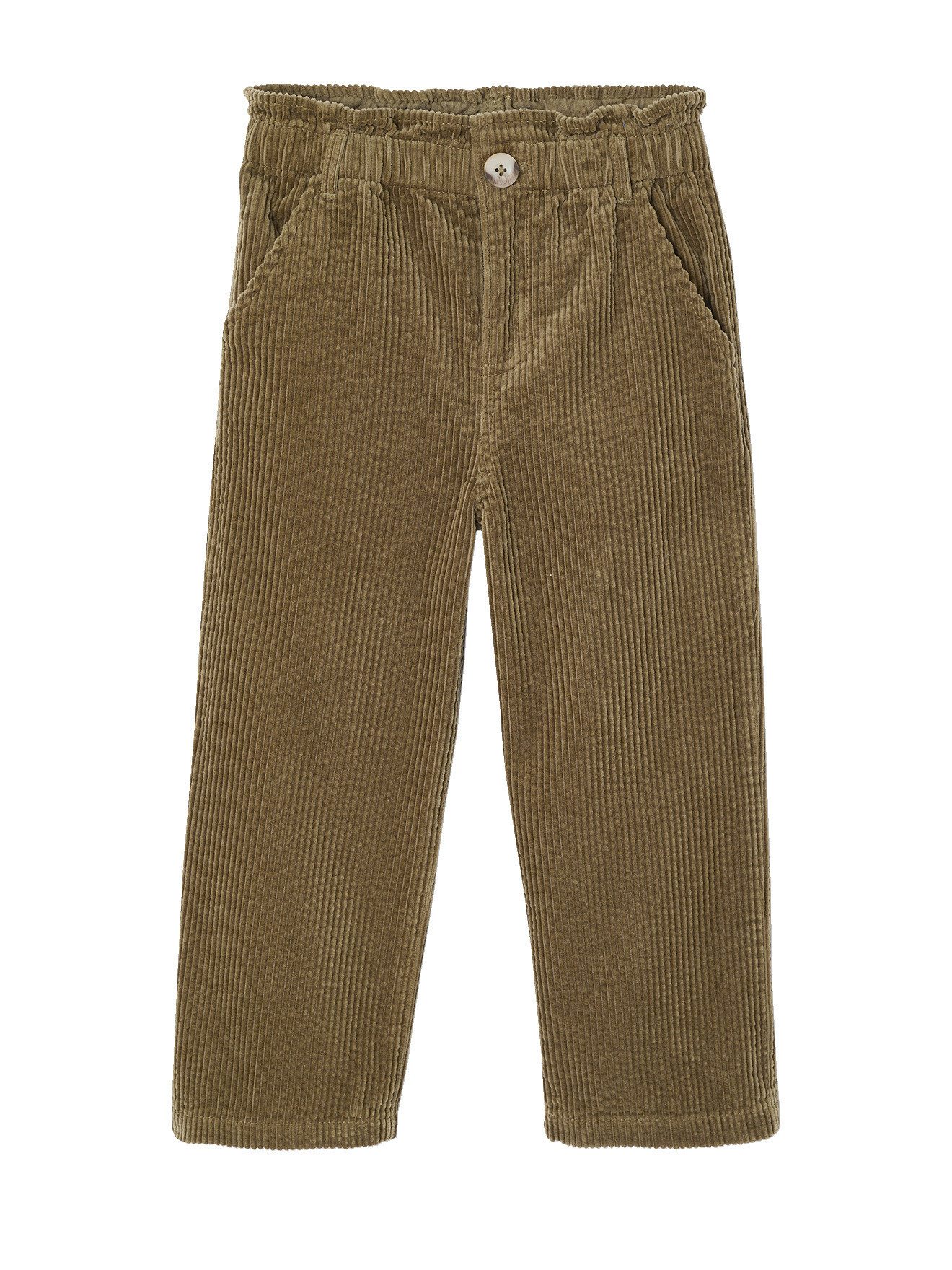 Cordhose Weite Mädchen Cordhose mit Paperbag-Bund