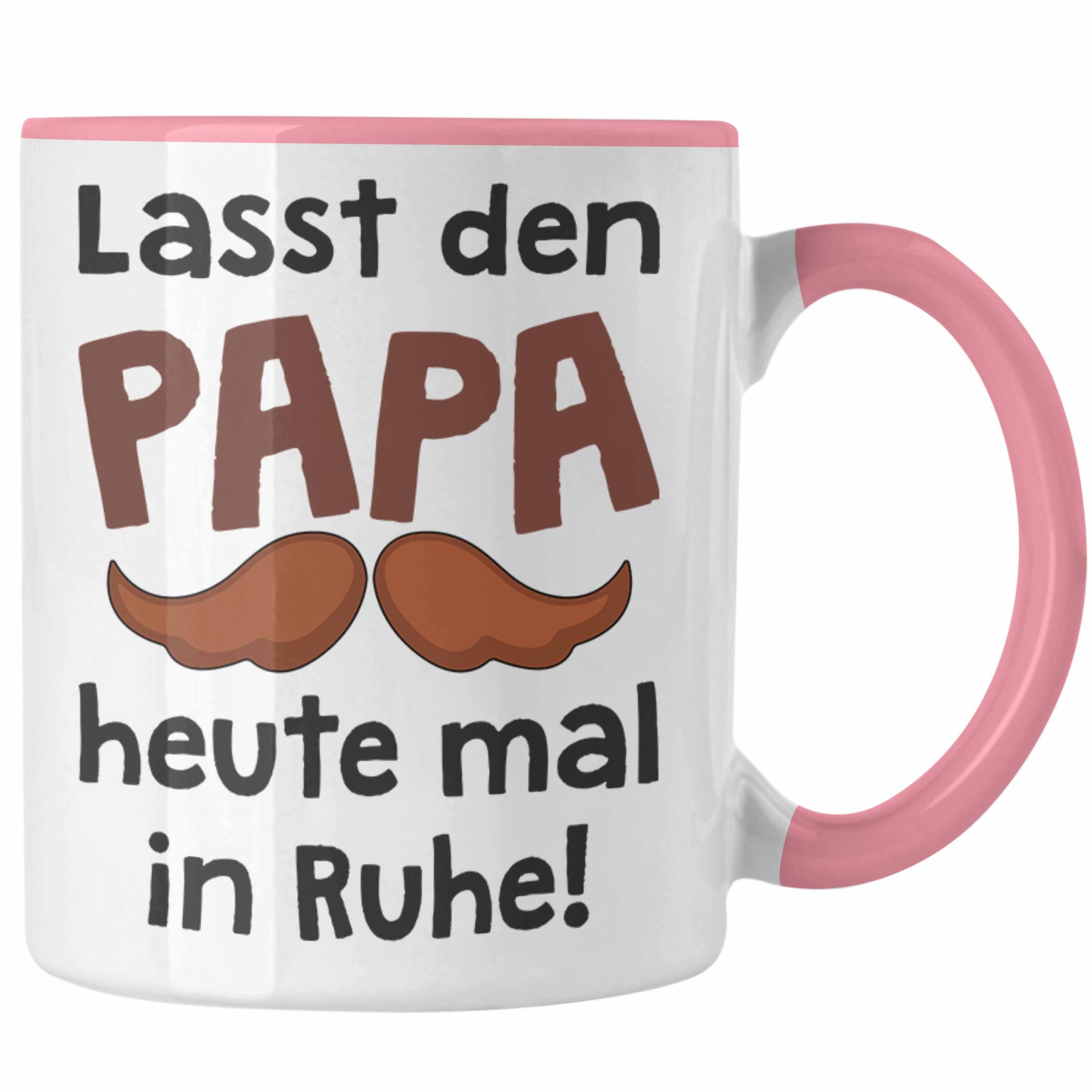 Trendation Tasse Trendation - Bester Papa Geschenk Vatertag Tasse mit Spruch Vater Geschenk von Sohn Papa Kaffeetasse Rosa