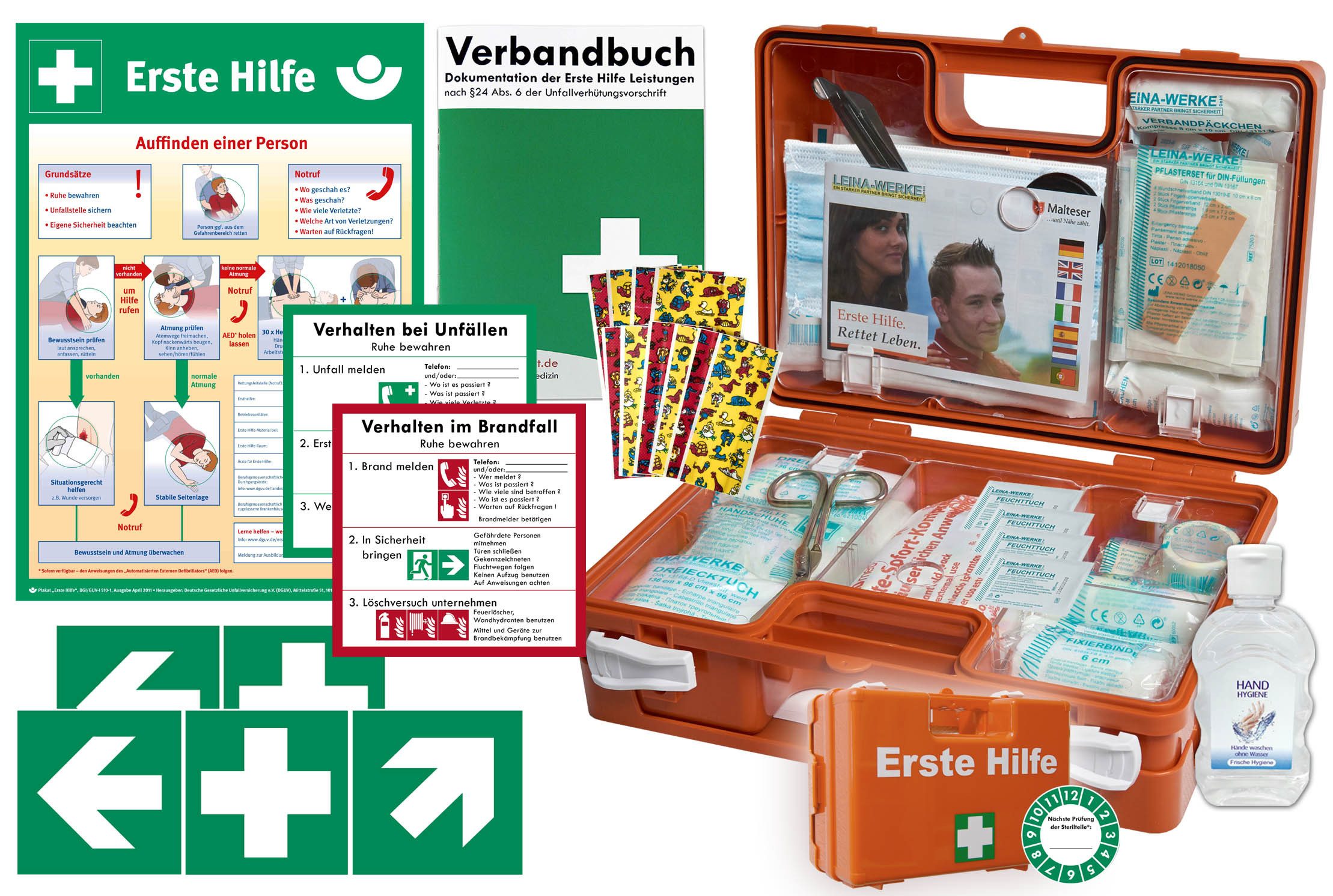 WM-Teamsport Erste-Hilfe-Koffer Erste-Hilfe-Koffer M1 KITA nach DIN/ EN 13157 + Aufkleber + Aushang