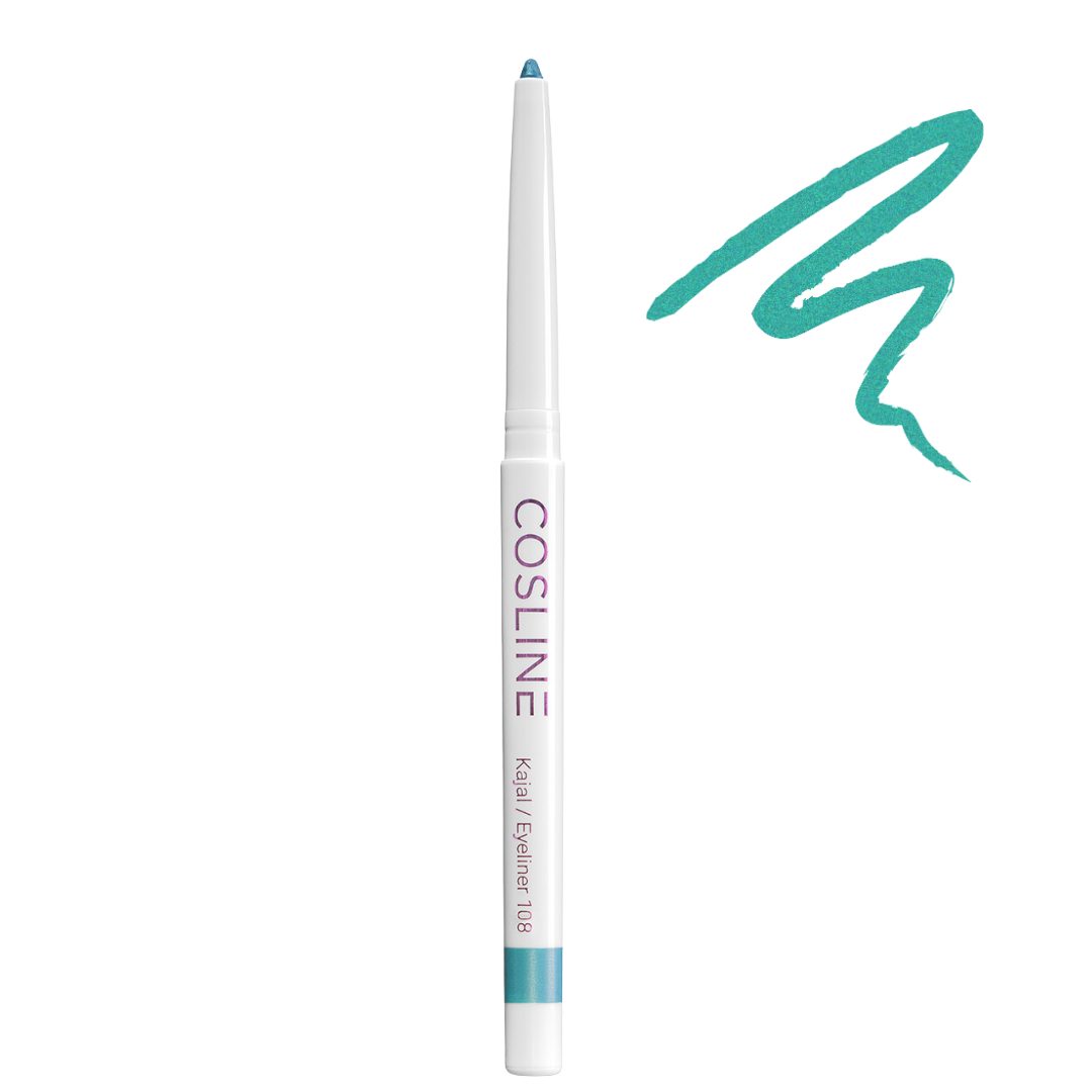 Cosline Cosmetics Kajal wasserfest, langanhaltend, cremig, 25 Farben, intensive Pigmentierung