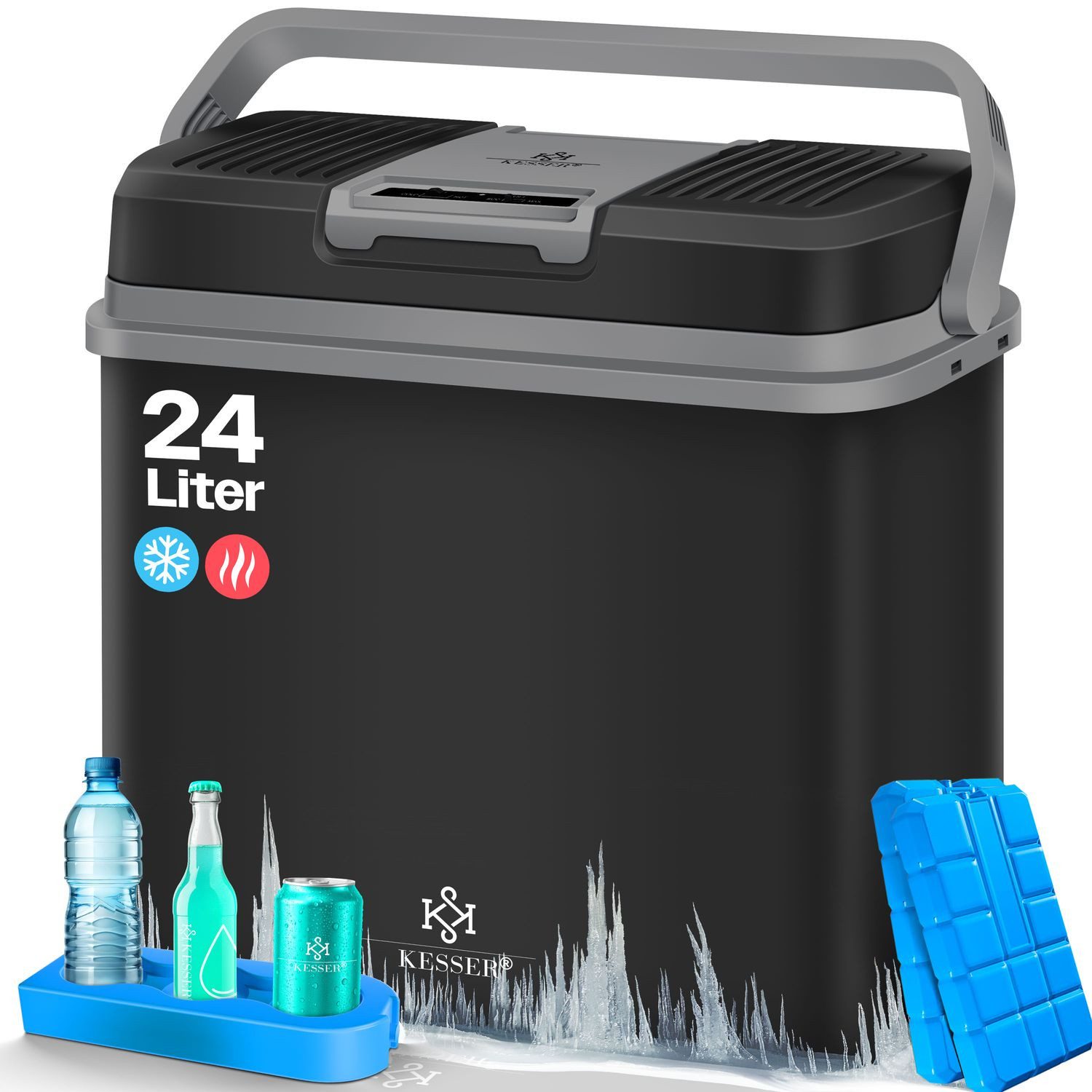 KESSER Kühlbox, 24 l, 24 Liter Kühlbox KÜHLT und WÄRMT Thermo-Elektrische Kühlbox