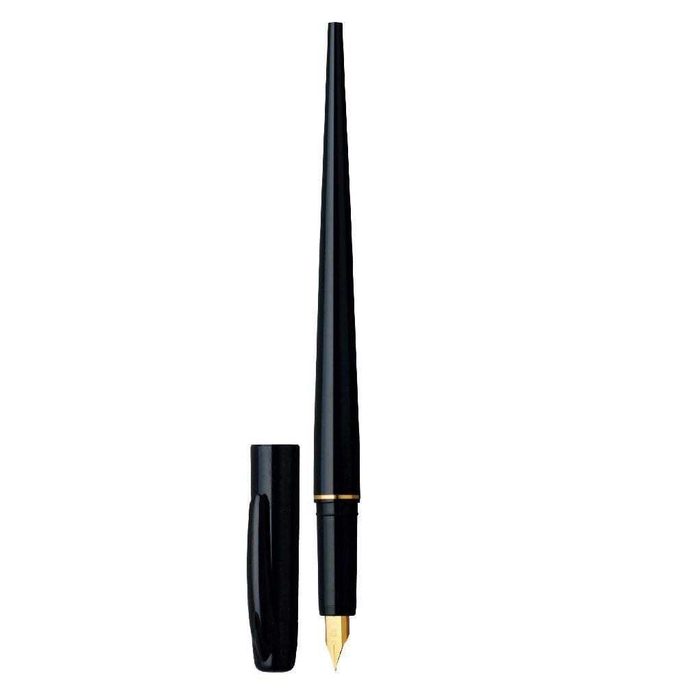 *Platinum Füllfederhalter Deskpen DPQ-700A, Schwarz, (Set inkl. 4 Patronen (Schwarz)