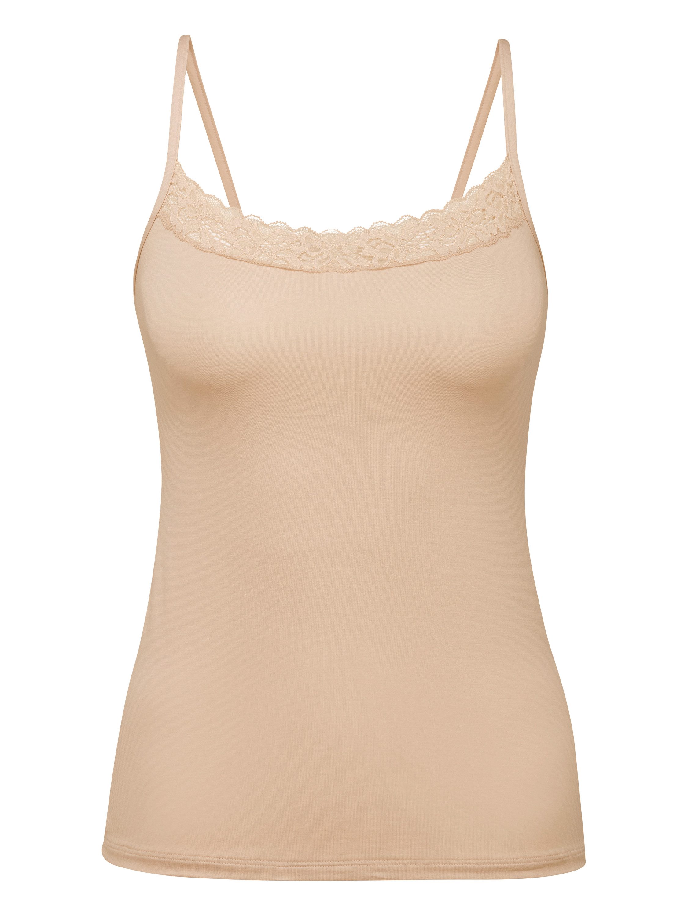 CALIDA Spaghettitop Nat. Comfort Xtra Damen (1-tlg) weiche Spitze, glatter Griff und bequemer Sitz