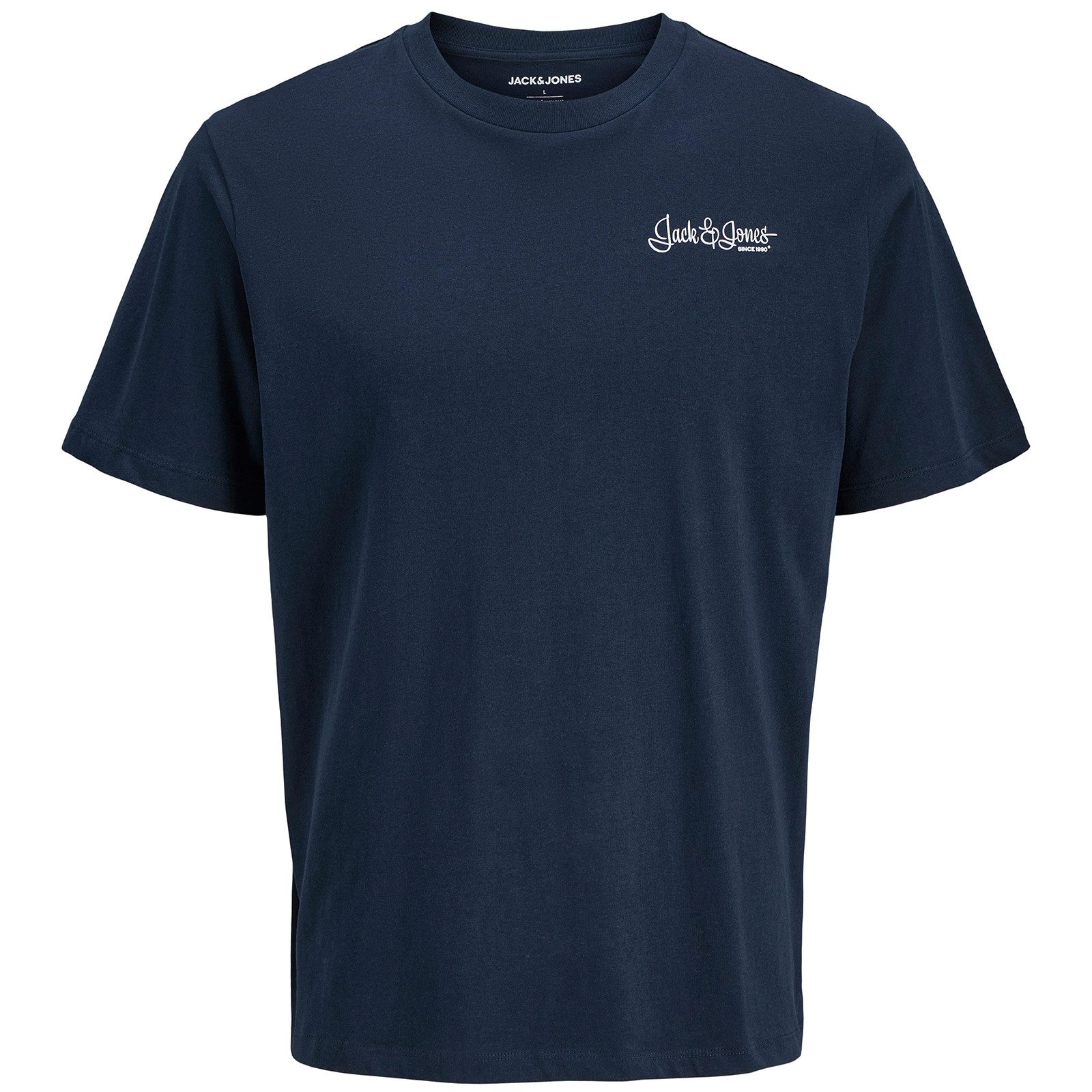 Jack & Jones Rundhalsshirt Jack&Jones T-Shirt navy Übergrößen Rückenprint J günstig online kaufen