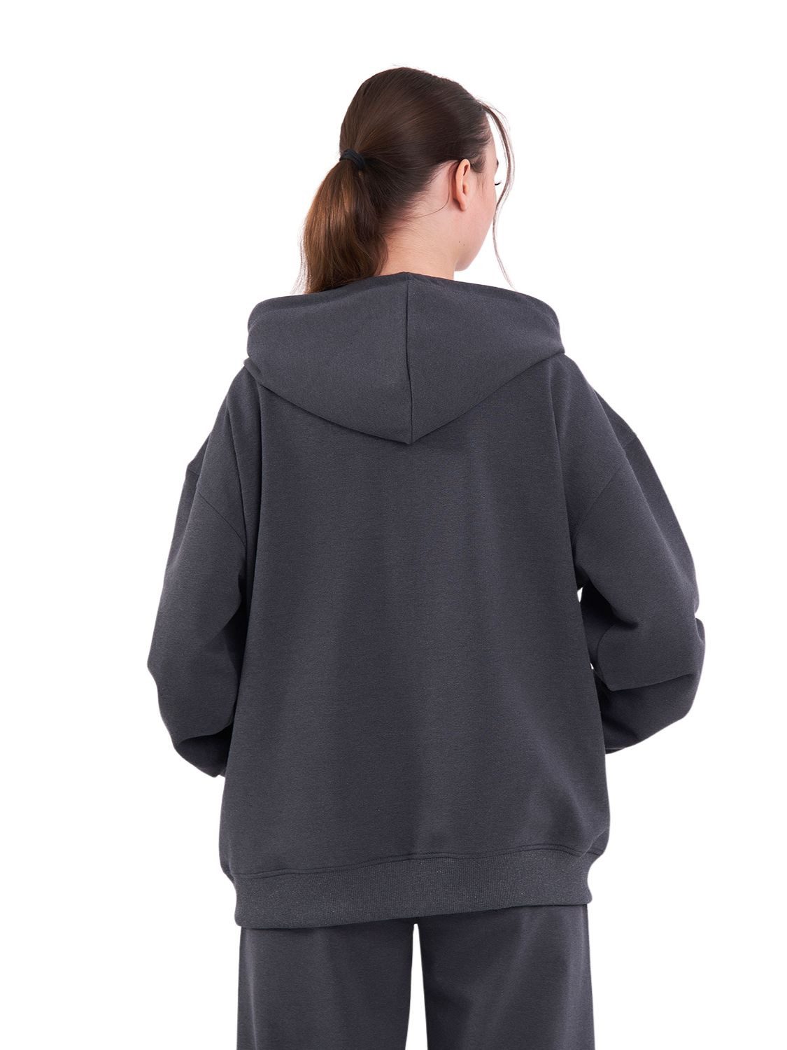 COMEOR Kapuzensweatjacke Damen Bequeme Baumwoll-Hoodie-Jacke Kapuzensweatshirt mit durchgehendem Reißverschluss